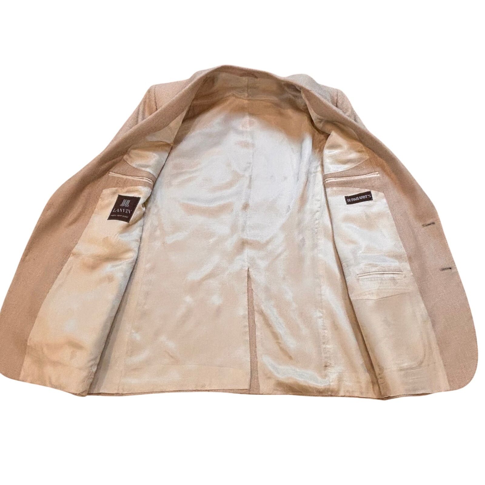 Lanvin Vintage Lanvin Light Tan Textured Linen Blazer USA 42R* Size 42R - 14 Thumbnail