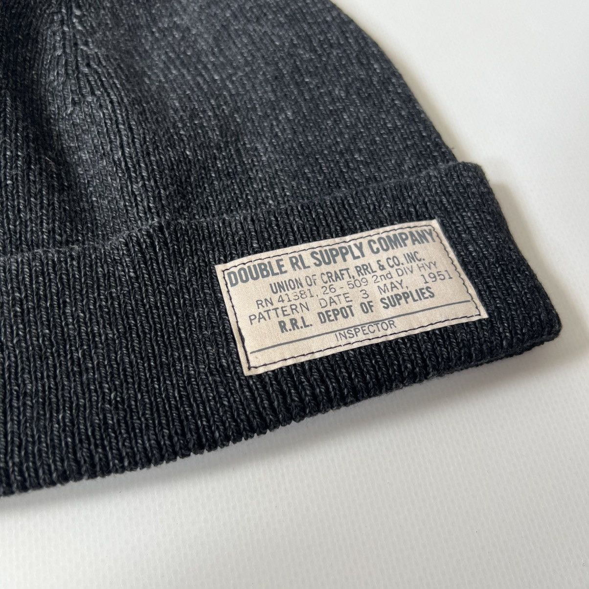RRL Ralph Lauren Double Ralph Lauren Rib-Knit Cotton Watch Cap Size ONE SIZE - 2 Thumbnail
