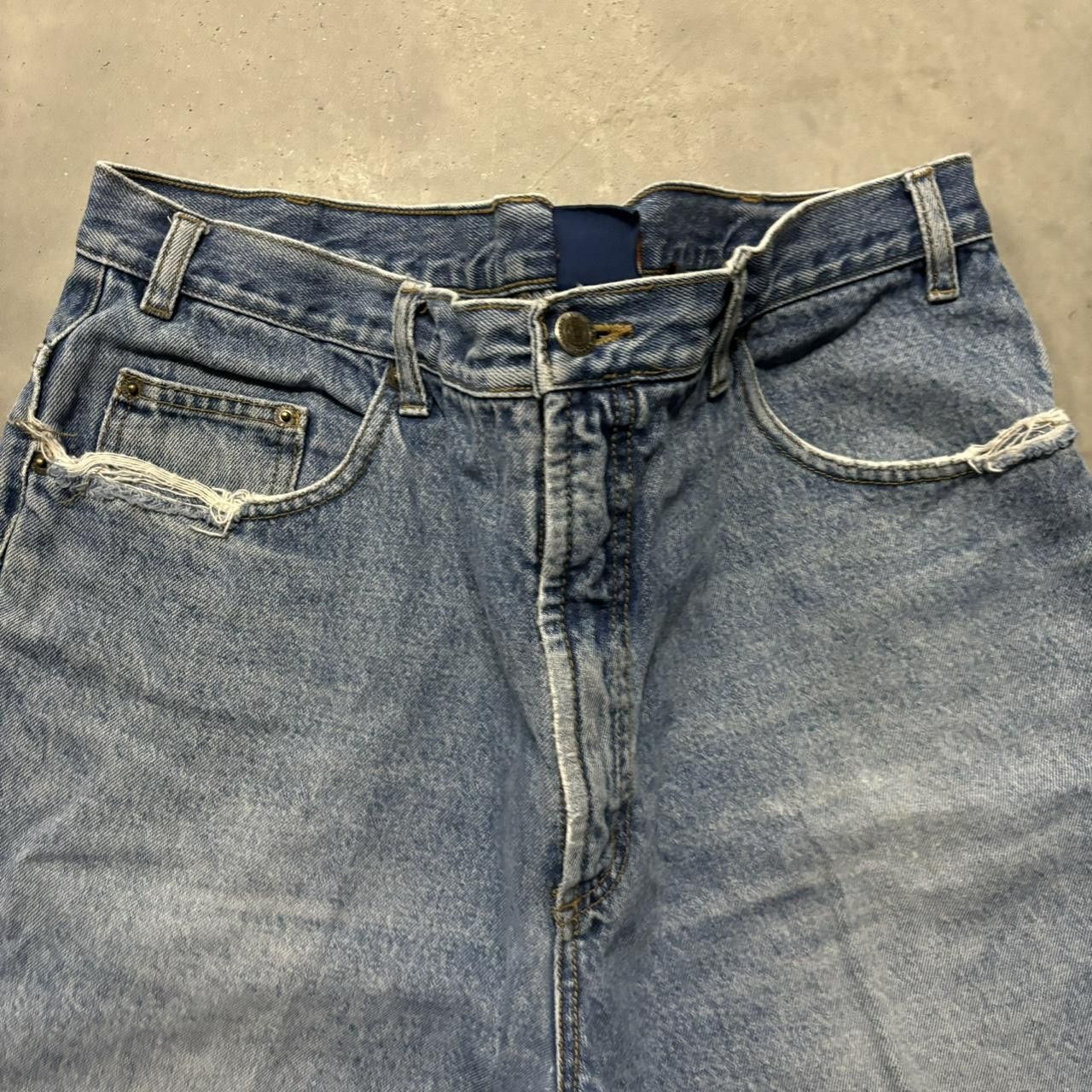 Japanese Brand × Vintage Crazy Vintage Y2K/2000s Grunge Skater Denim Essential Jean Shorts Jorts! Size US 36 / EU 52 - 2 Thumbnail