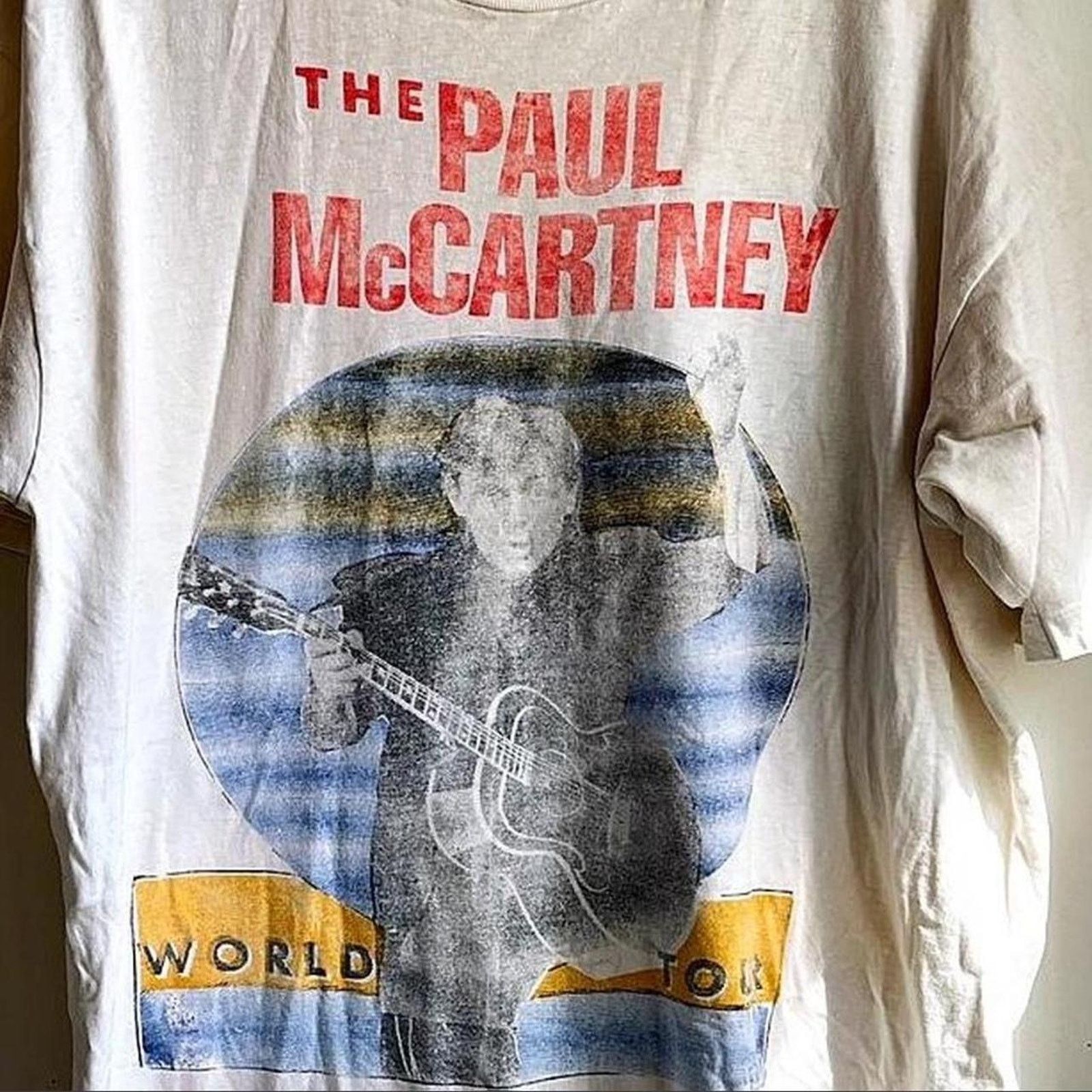 Hanes 1989 Paul Mccartney Tour Tshirt Size US XL / EU 56 / 4 - 1 Thumbnail