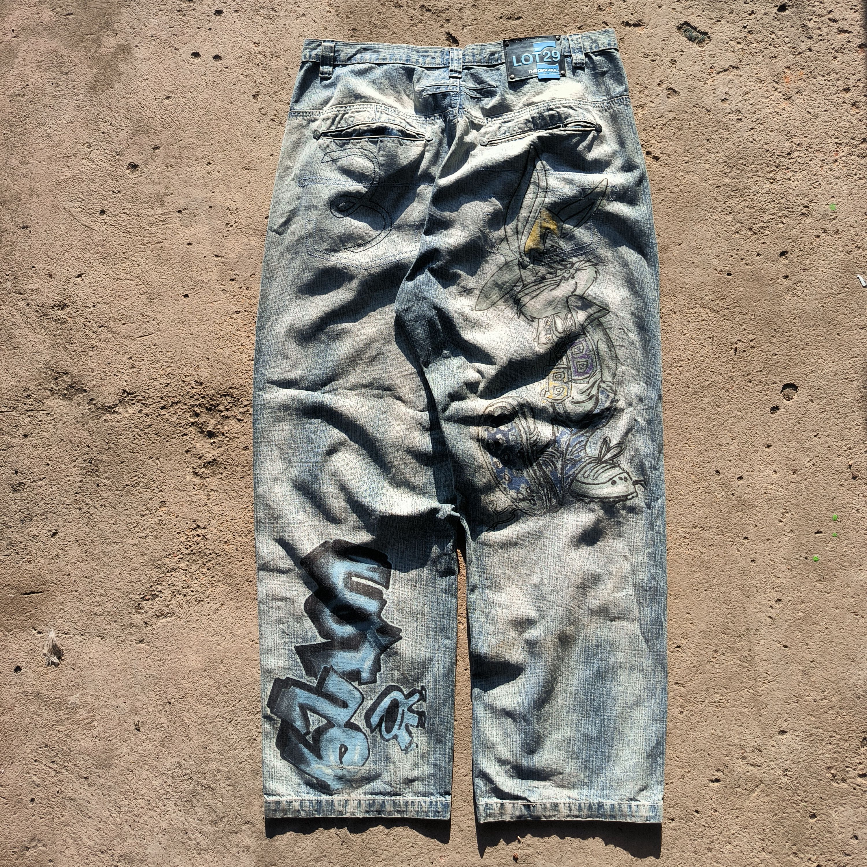 Cartoon Network Vintage 1990s LOT 29 LOONEY TUNES BAGGY JEANS Size US 38 / EU 54 - 8 Thumbnail