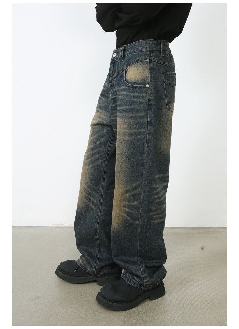 Japanese Brand × Jean High street washed distressed loose straight jeans Size US 32 / EU 48 - 4 Thumbnail