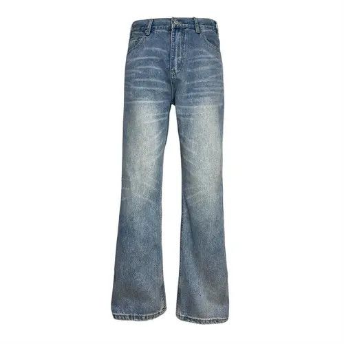 American high street washed gradient flared jeans