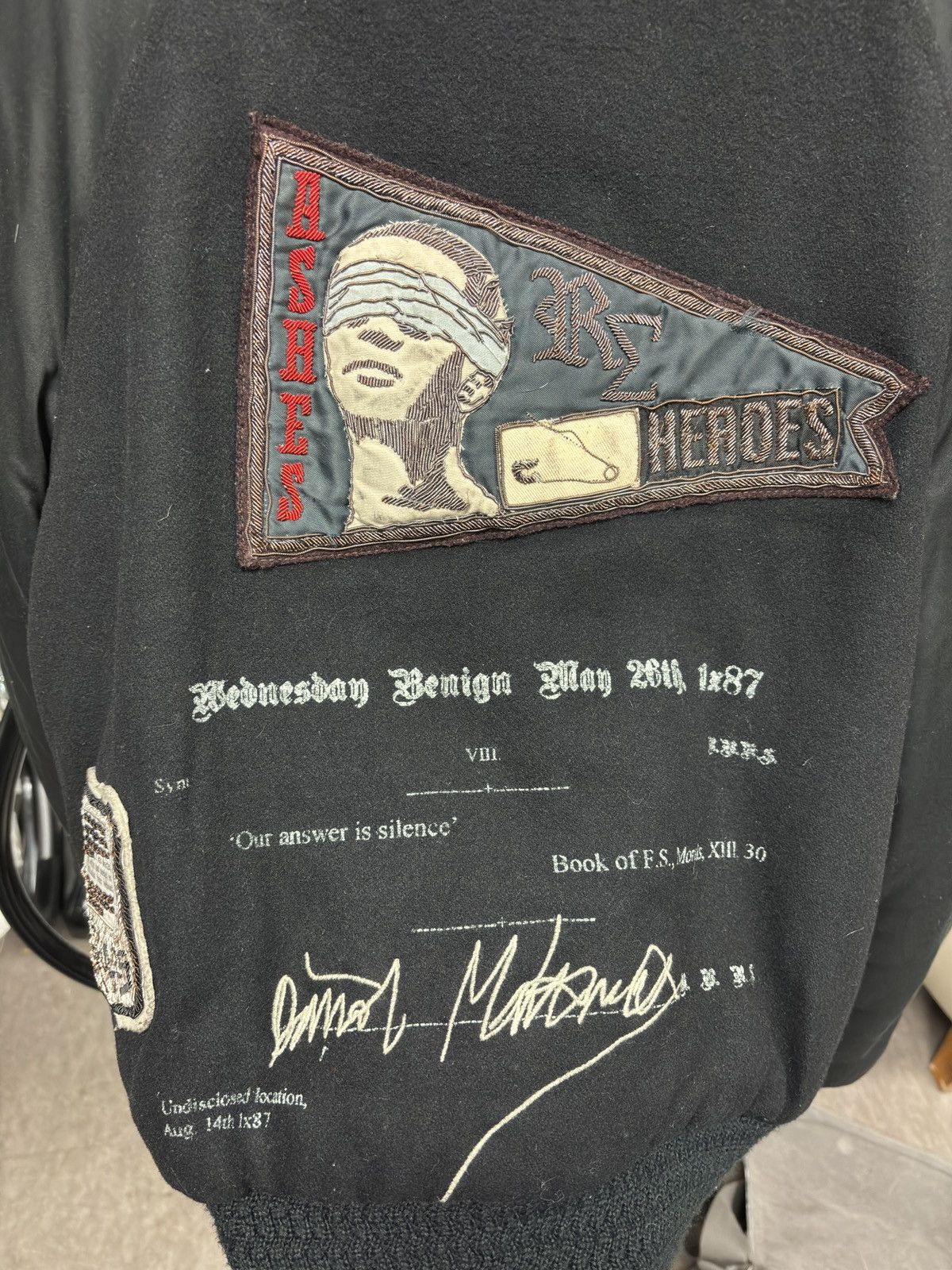 Raf by Raf Simons RAF by Raf Simons AW06-07 ‘Ashes & Heroes’ Varsity Jacket Size US M / EU 48-50 / 2 - 3 Thumbnail