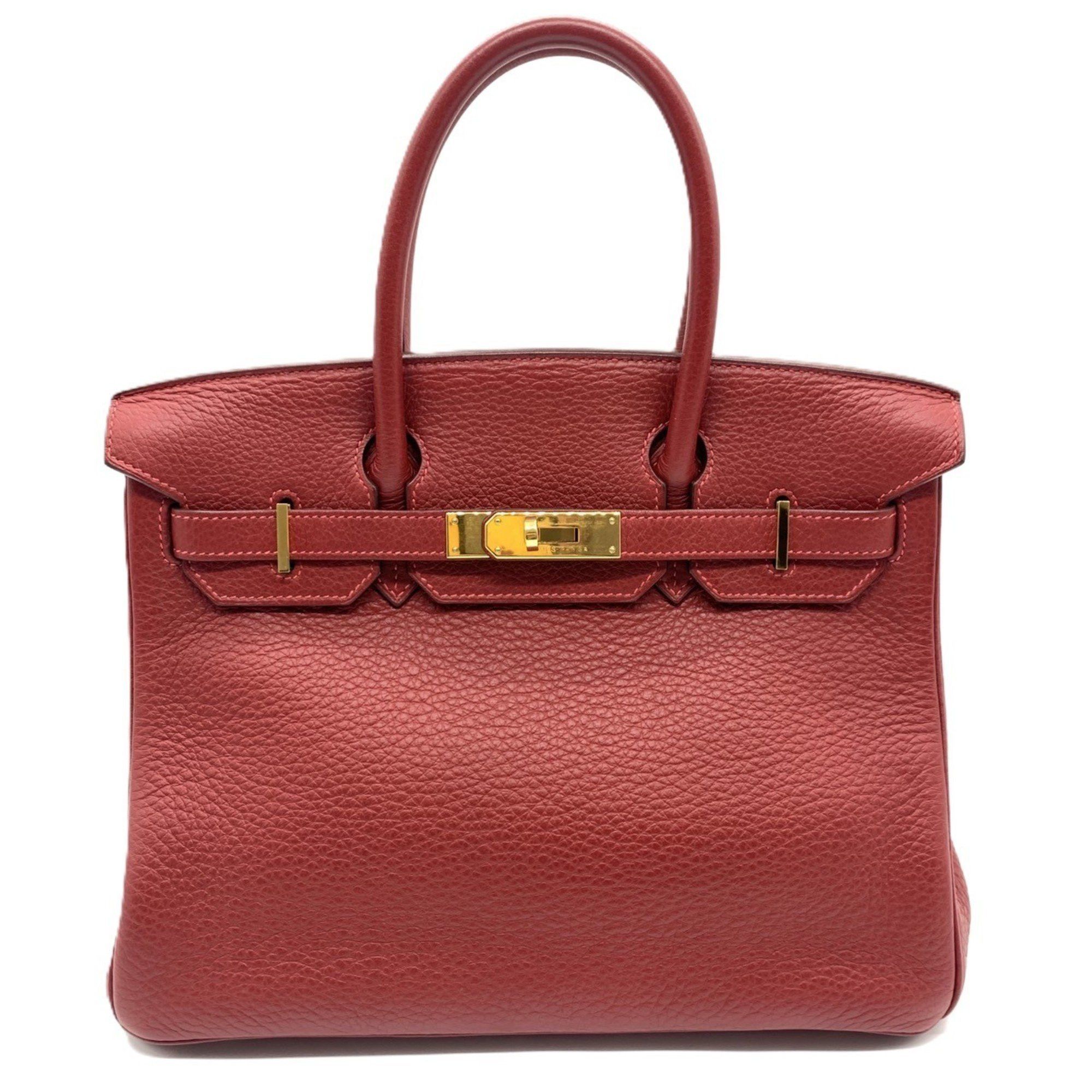 Hermes Birkin 30 Red Handbag Ardennes Women's HERMES