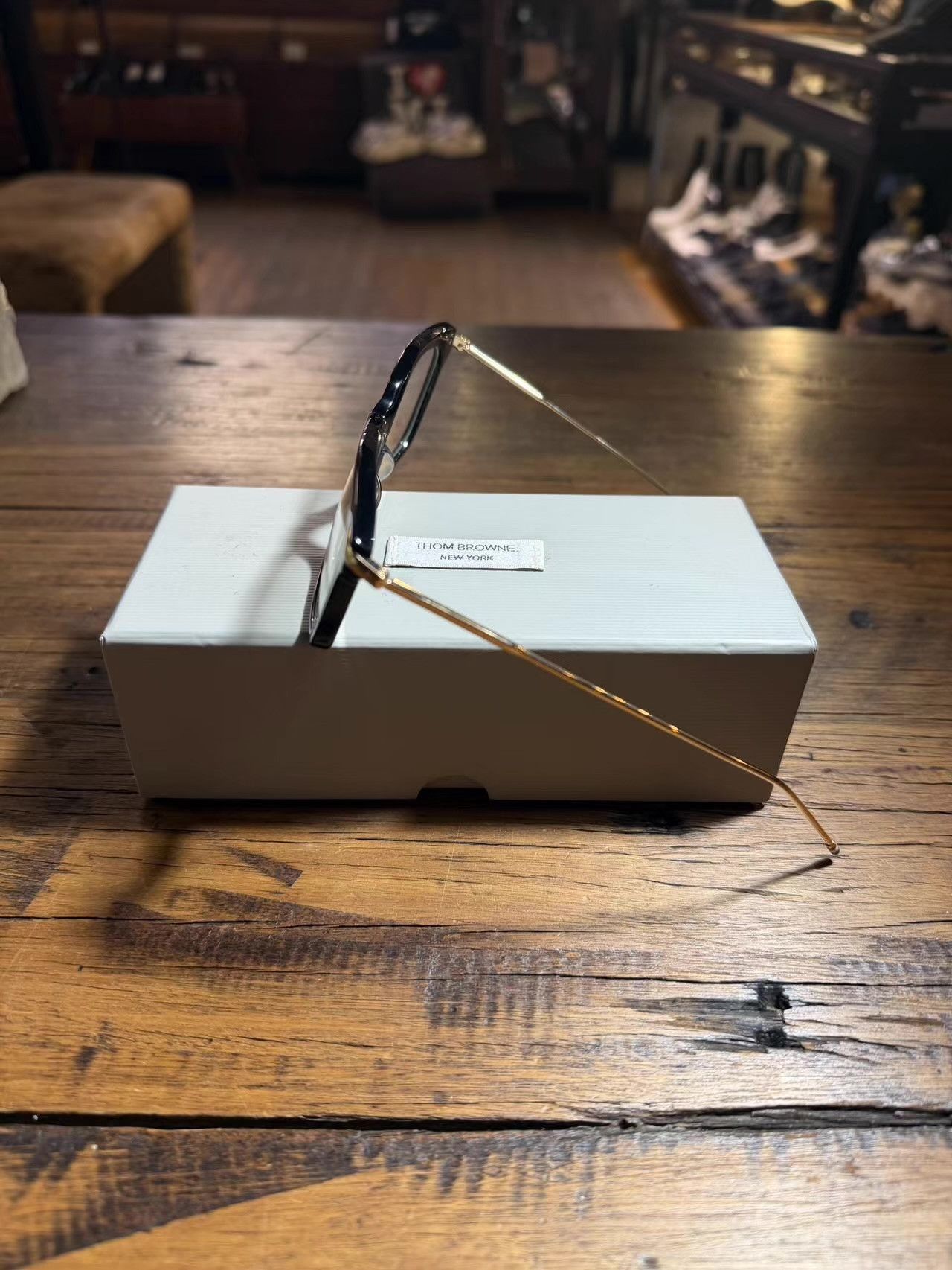 Thom Browne Thom Browne 12K gold-plated black frame plain glasses. Ｑ25 Size ONE SIZE - 2 Thumbnail