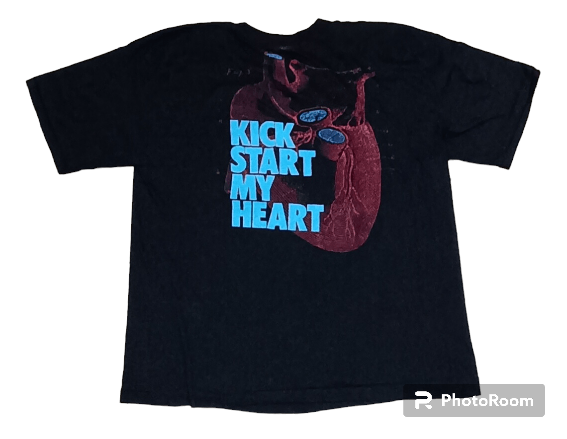 Band Tees CRAZY VINTAGE 1989 MÖTLEY CRUE KICK START MY HEART SHIRT Size US XL / EU 56 / 4 - 2 Thumbnail