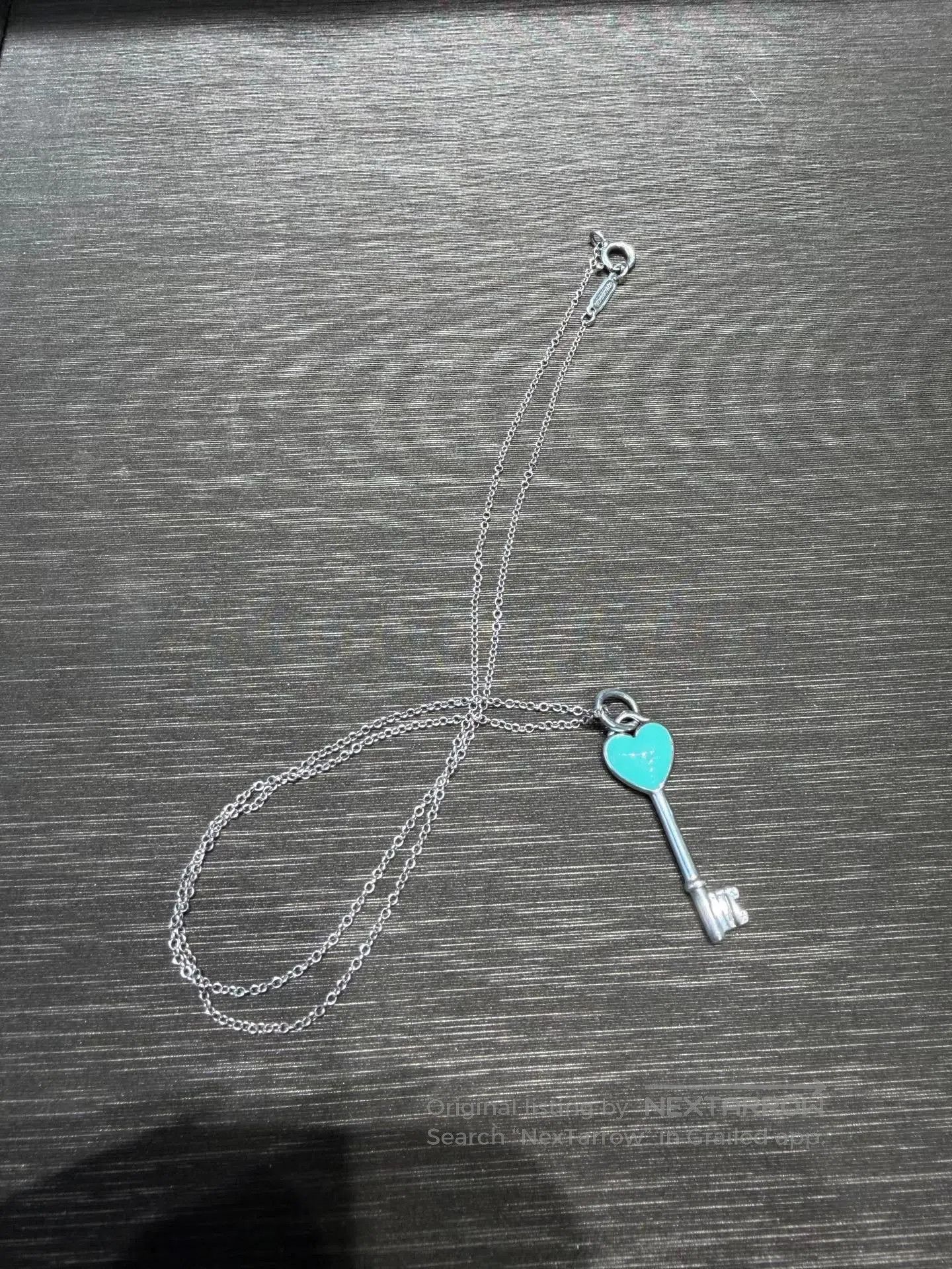 Tiffany & Co. Tiffany 925 Silver Blue Enamel Key Necklace. Size ONE SIZE - 9 Thumbnail