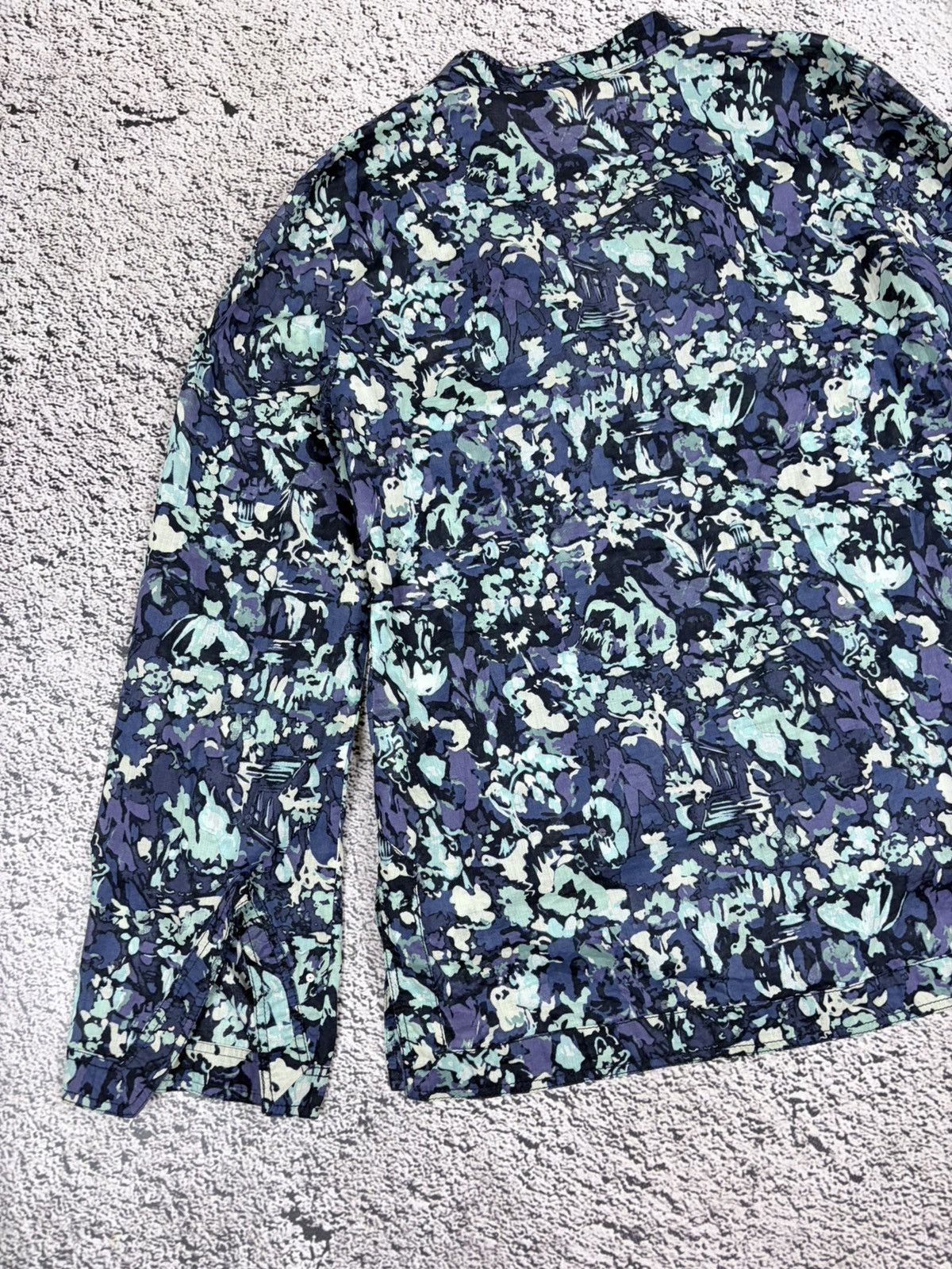 Tory Burch Vintage Tory Burch Blue Abstract Floral Tunics Blouse 12 Size M / US 6-8 / IT 42-44 - 13 Thumbnail