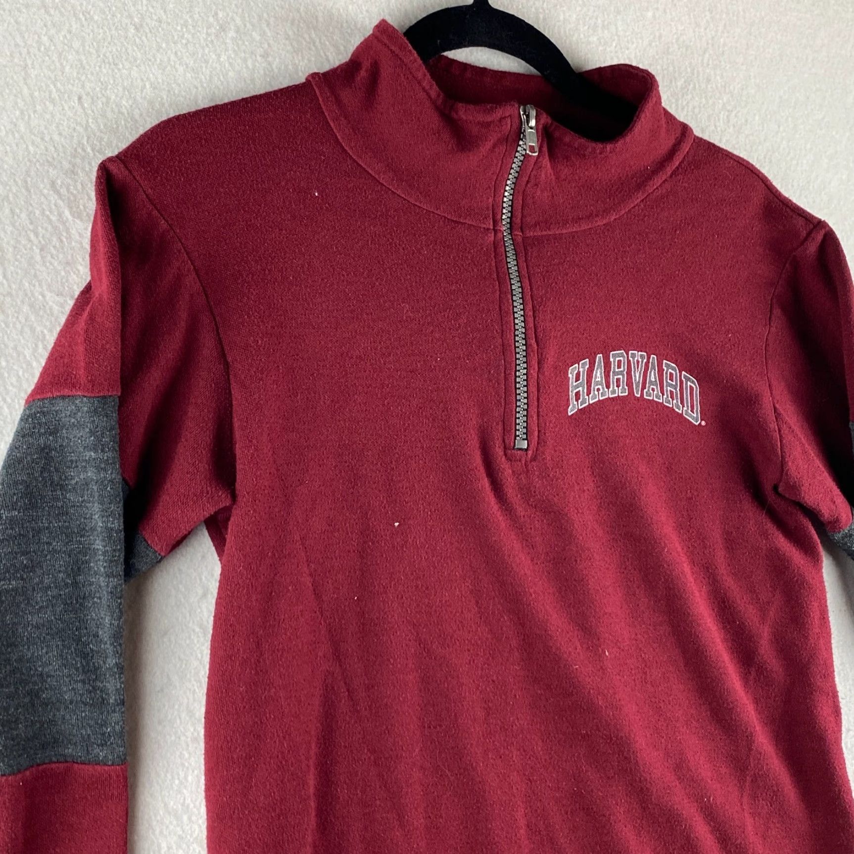 Vintage VINTAGE Harvard University Sweater Mens S Red 1/4 Zip USA Made High Neck Pullover Size US S / EU 44-46 / 1 - 3 Thumbnail