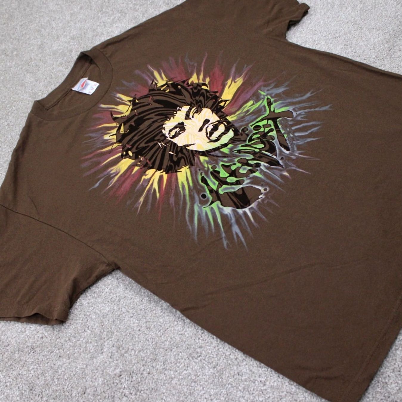 Vintage Jimi Hendrix Shirt Mens XL Brown Short Sleeve Tennessee River Band Music Rock Size US XL / EU 56 / 4 - 6 Thumbnail