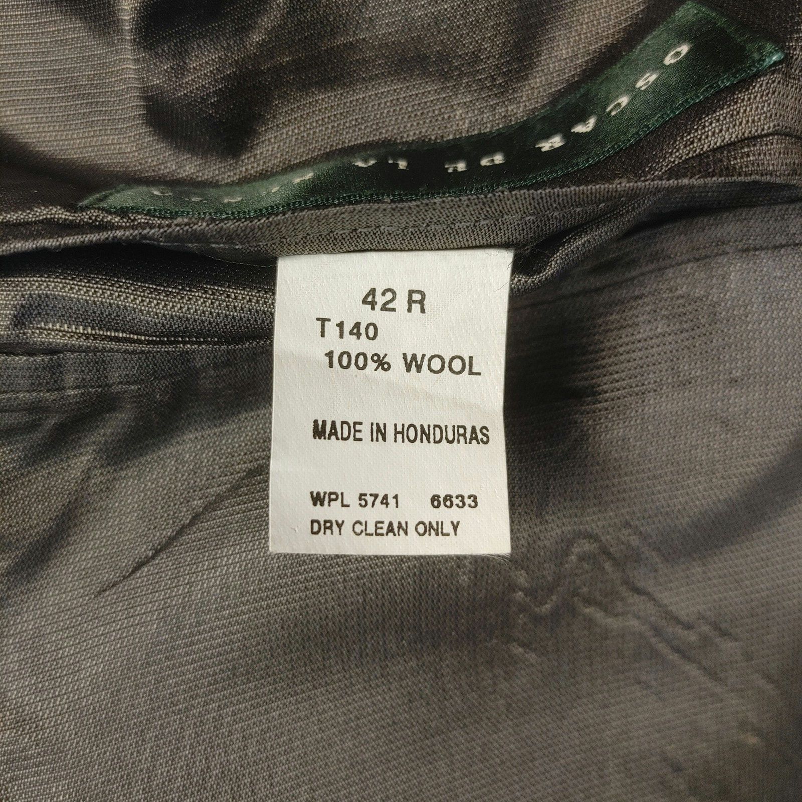 Oscar De La Renta Oscar De La Renta Men's 42R Dark Gray 3 Bttn Blazer Jacket Size 42R - 4 Thumbnail