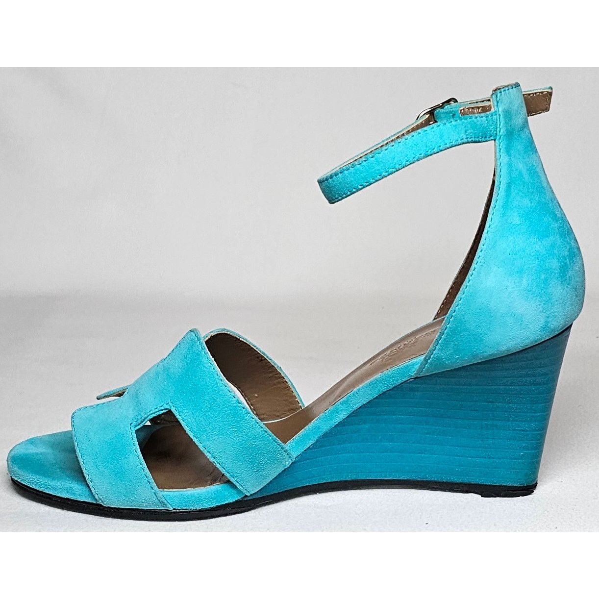 Hermes Hermès Legend Turquoise Suede Sandals Size US 6 / IT 36 - 4 Thumbnail