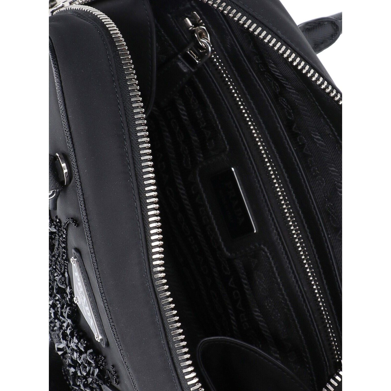 Prada PRADA Re-Edition 1978 Medium Black Re-Nylon Embroidery Handb Size ONE SIZE - 4 Thumbnail