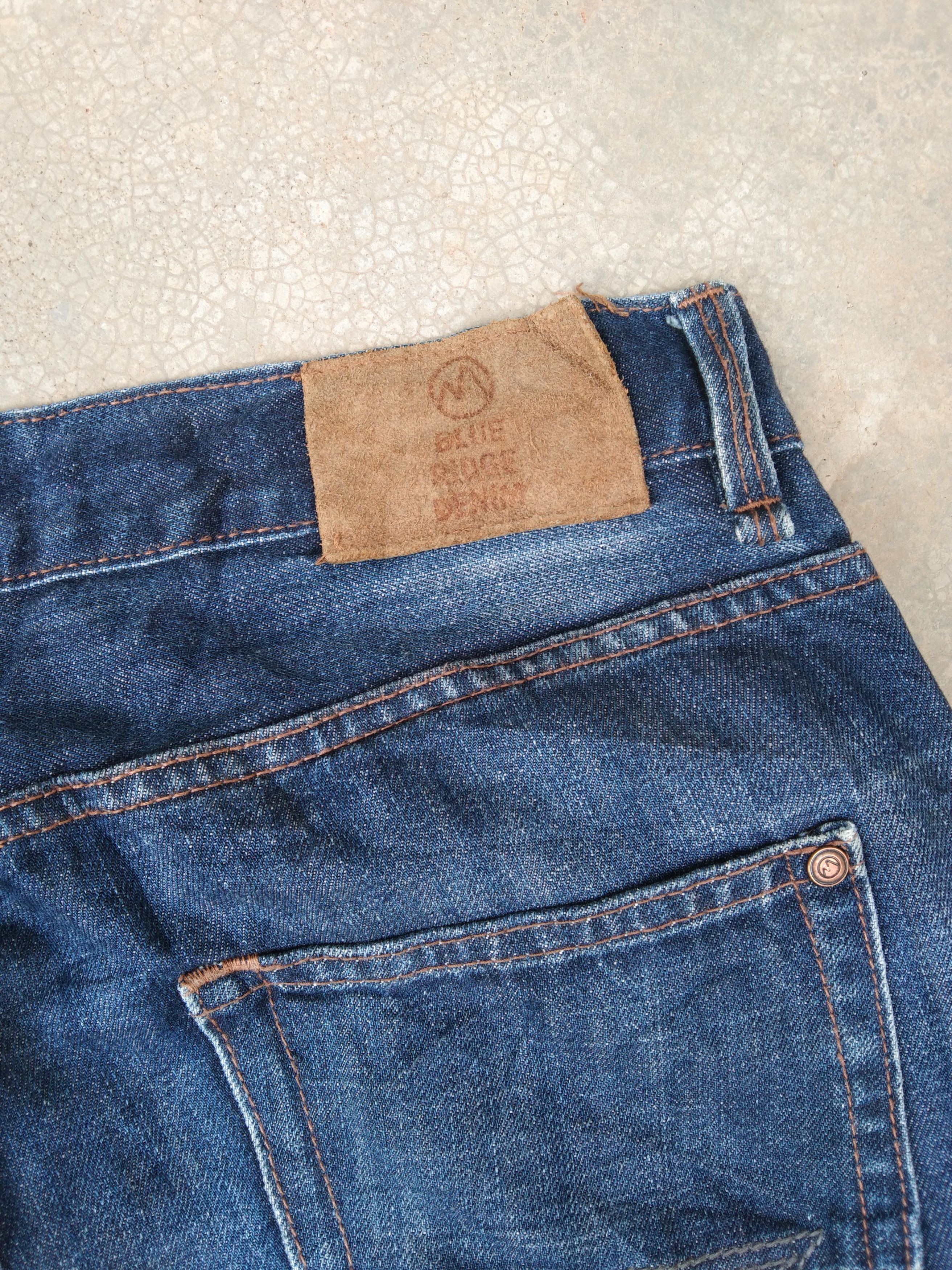 Jean Blue Ridge Denim Regular Fit Straight Leg Jeans 33x32 Size US 33 - 3 Thumbnail