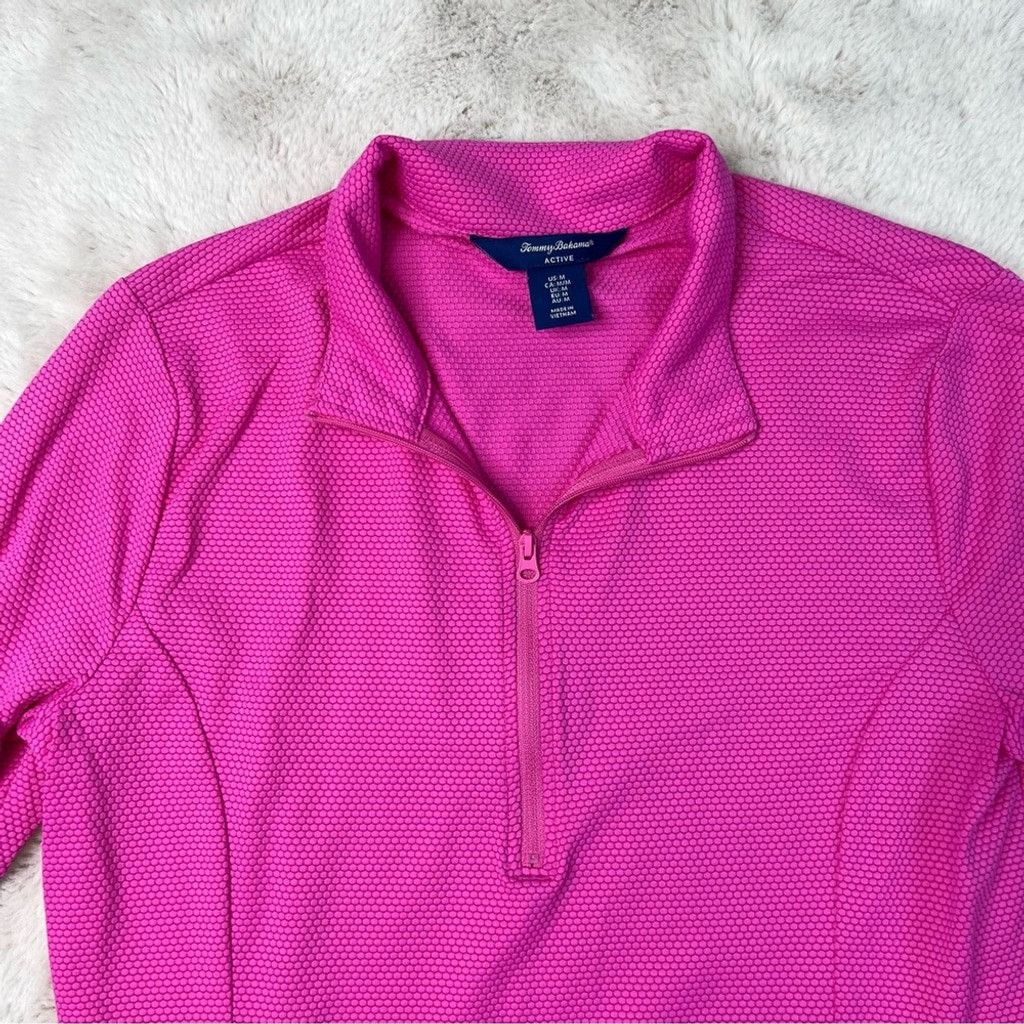 Tommy Bahama Tommy Bahama 1/2 Zip Golf Shirt Size Medium Textured Top Size M / US 6-8 / IT 42-44 - 3 Thumbnail