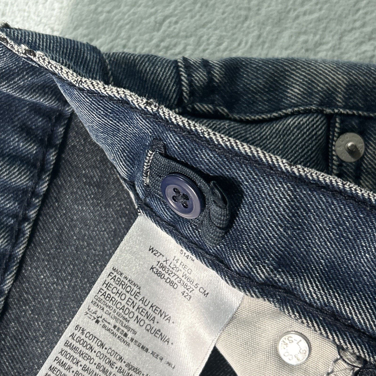 Levi's Levis 514 Straight Jeans Youth Teen 14 27x27 Hamilton Skinny Size 36" / US 14 / IT 50 - 8 Thumbnail