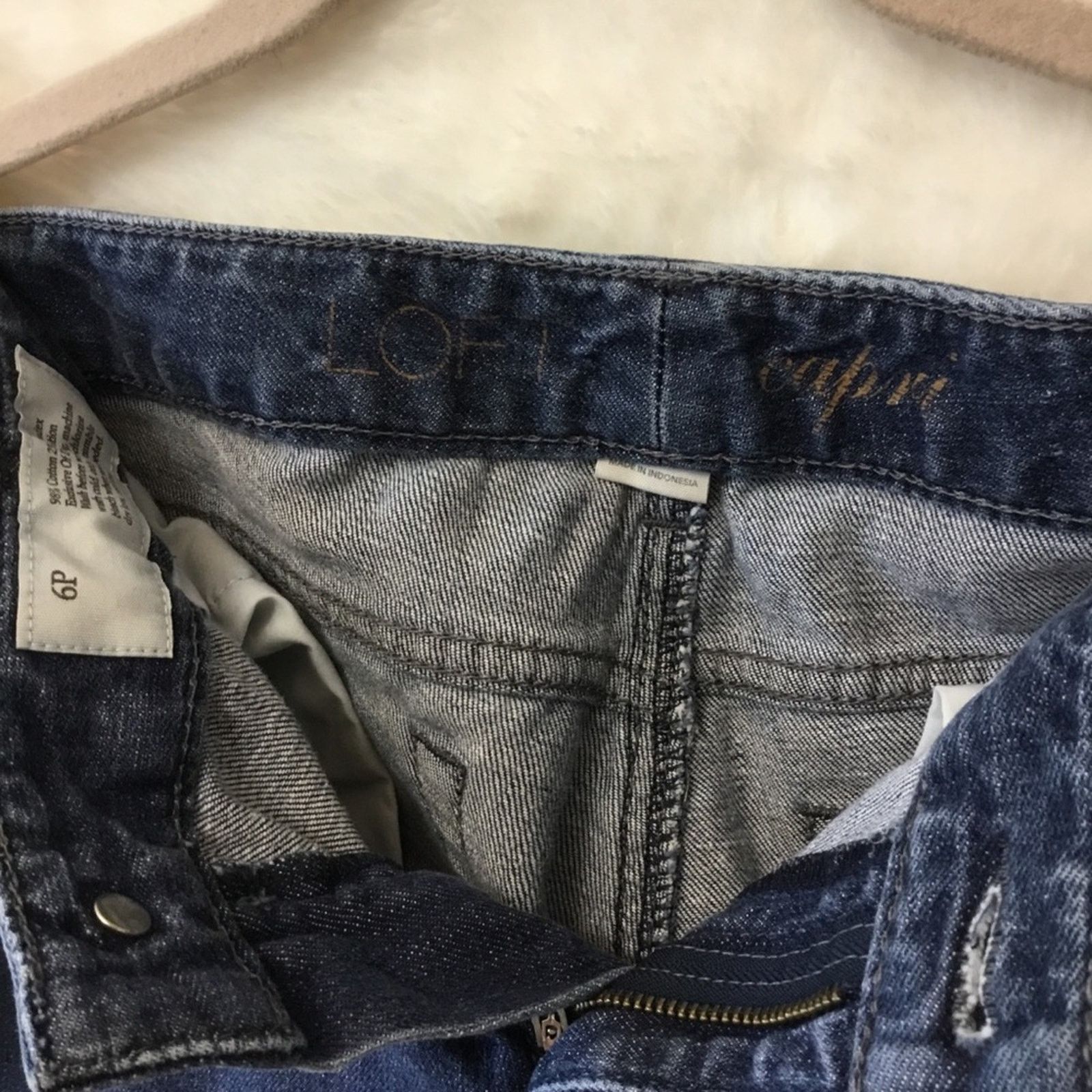 Loft Loft Blue Capri Jeans Size 28" / US 6 / IT 42 - 5 Thumbnail