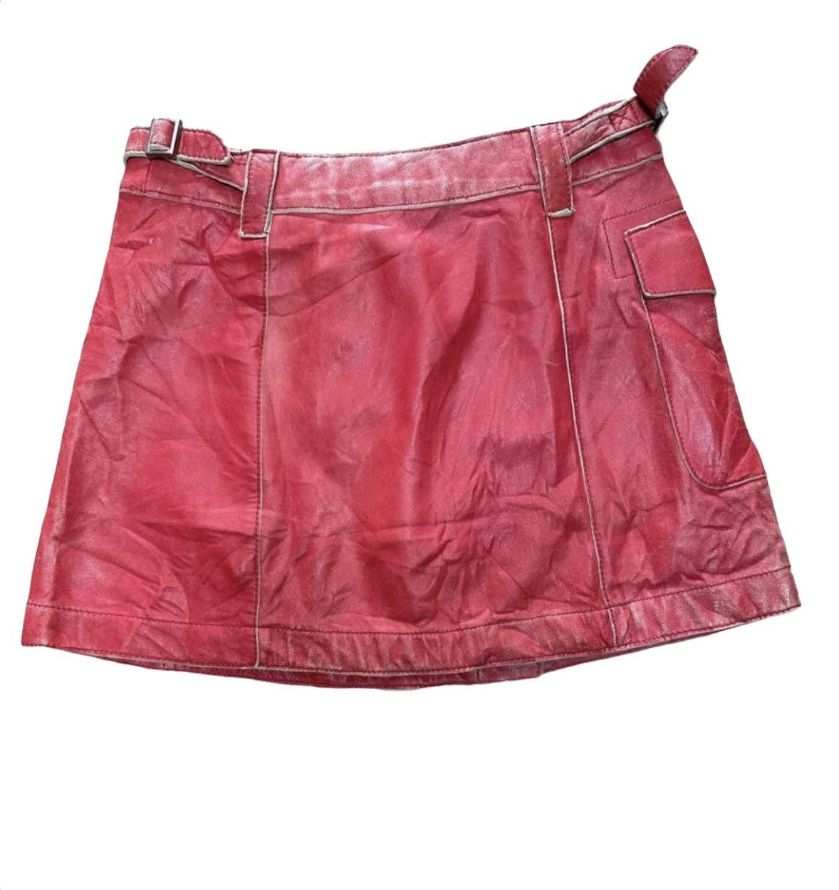 Armani Exchange A|X Leather Button With Pocket Mini Skirt Size 28" / US 6 / IT 42 - 5 Thumbnail
