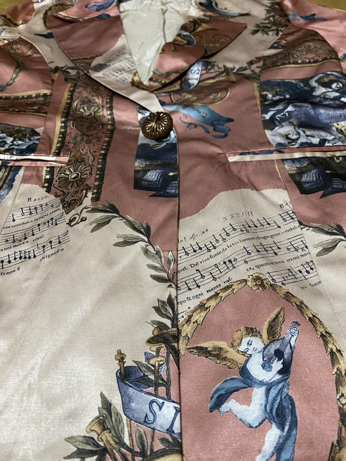 Vintage Vintage 90s Crinoline Fullprint With Decorative Cherubs Size M / US 6-8 / IT 42-44 - 4 Thumbnail