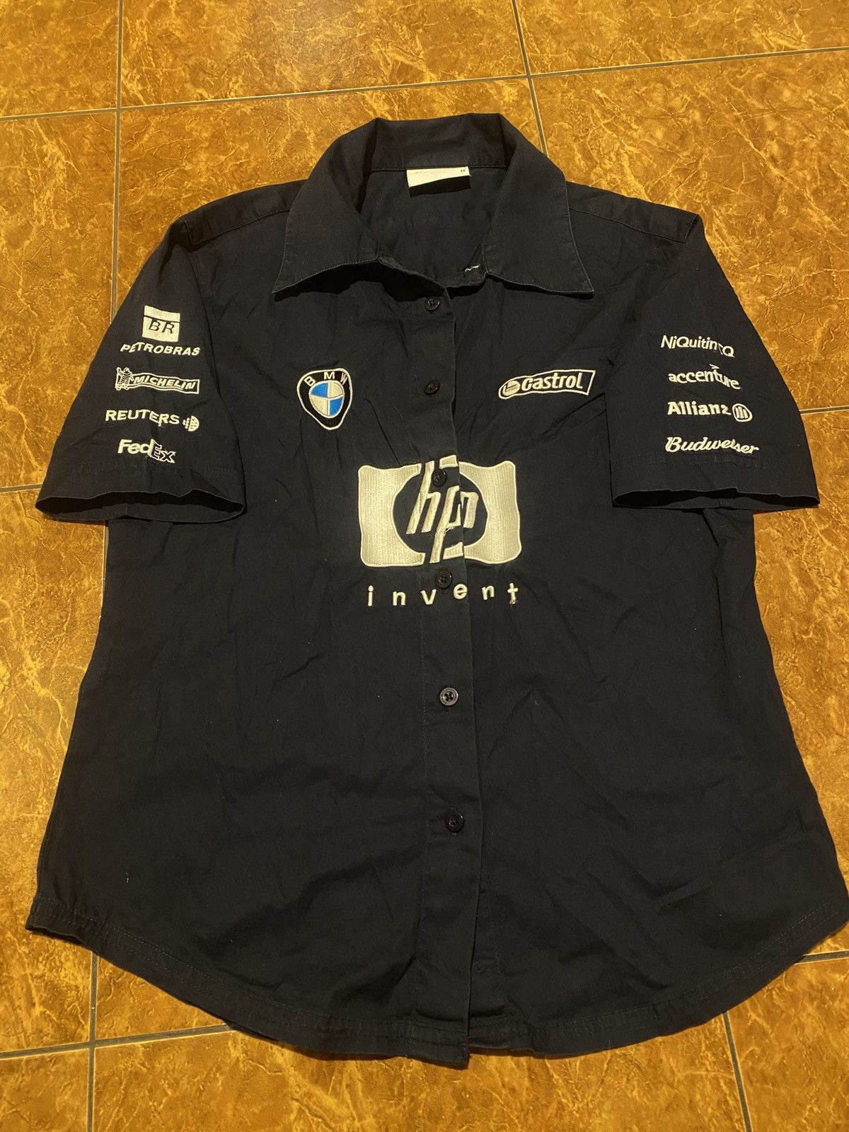 Vintage BMW formula uno Williams F1 team racing women shirt 00s Size M / US 6-8 / IT 42-44 - 1 Thumbnail