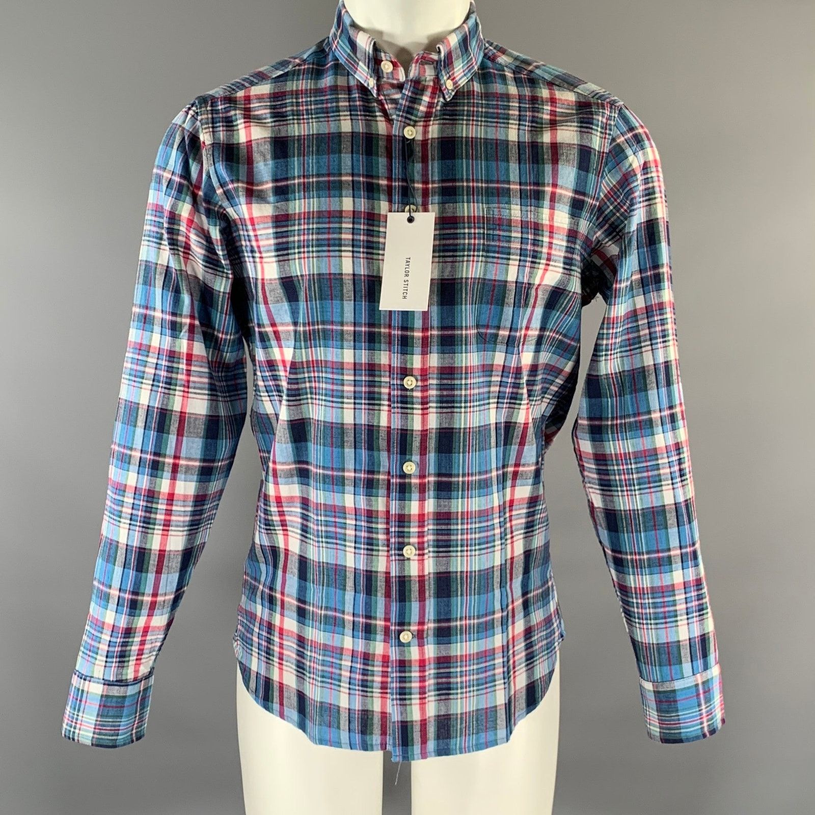 Taylor Stitch TAYLOR STITCH S Blue Multi-Color Plaid Button Down Shirt Size US S / EU 44-46 / 1 - 1 Thumbnail
