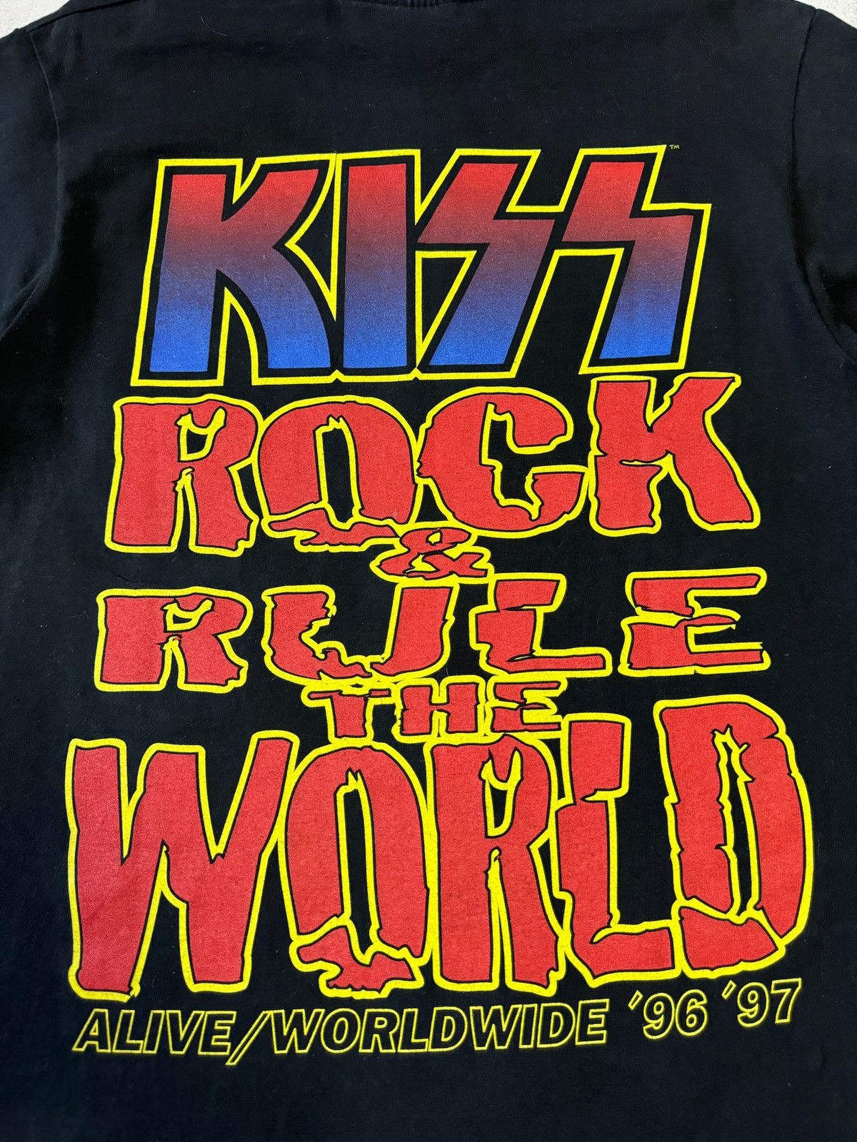 KISS VINTAGE KISS ALIVE TOUR 1996/1997 T SHIRT PROMO ROCK RULE Size US L / EU 52-54 / 3 - 13 Thumbnail