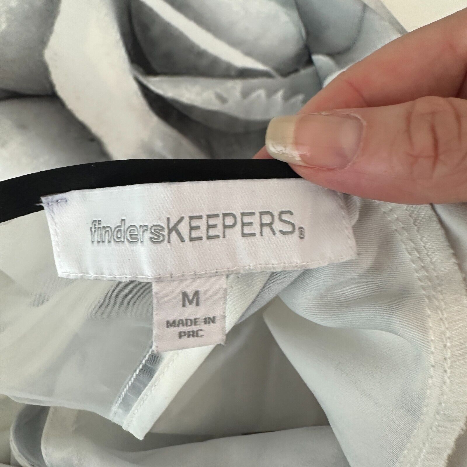Other Finders Keepers Black White Tangled Secrets Rose Slip Dress Size M / US 6-8 / IT 42-44 - 6 Thumbnail