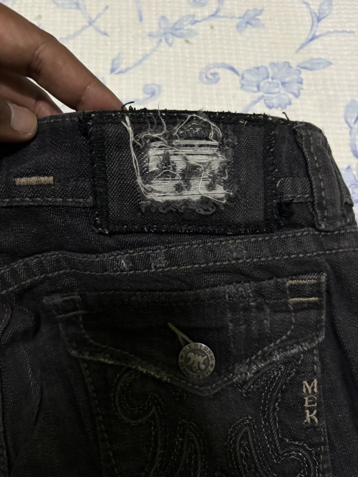 MEK × Mek Denim Mek Denim Streetwear Distressed Denim Size US 33 - 20 Thumbnail