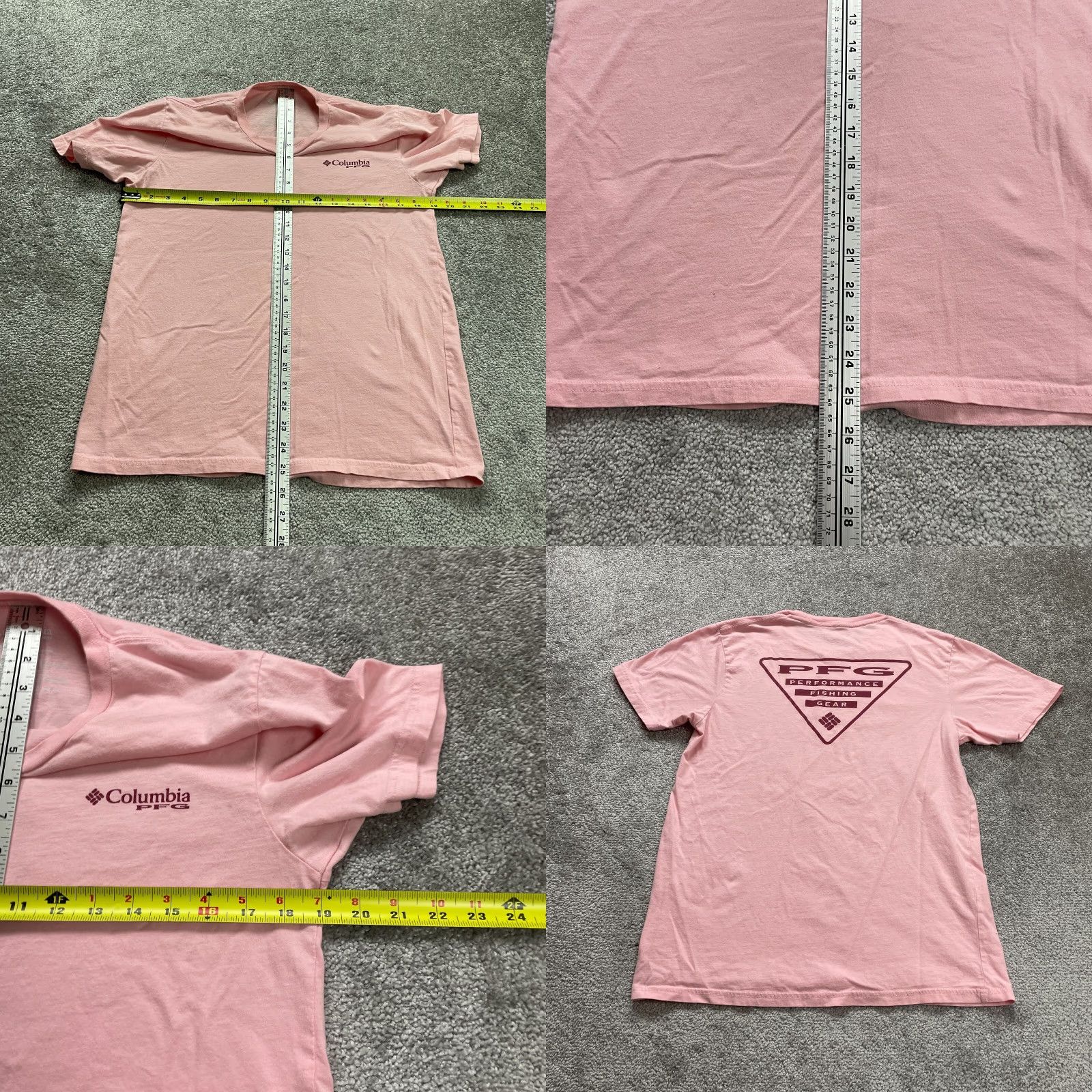 Pinko Columbia Shirt Mens Medium Pink PFG Fishing Outdoor Cotton Short Sleeve Crew Neck T-Shirt Fish Outdoor Mens Size US M / EU 48-50 / 2 - 8 Thumbnail