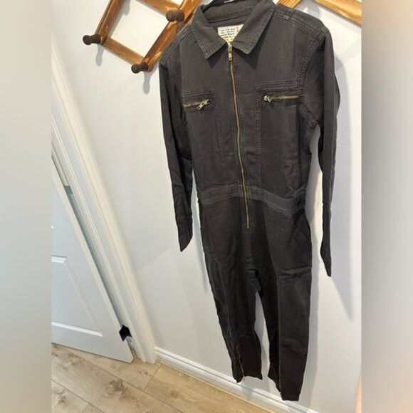 Free People SANDRINE ROSE x FREE PEOPLE BLACK & GOLD JUMPSUIT Size 28" / US 6 / IT 42 - 14 Thumbnail