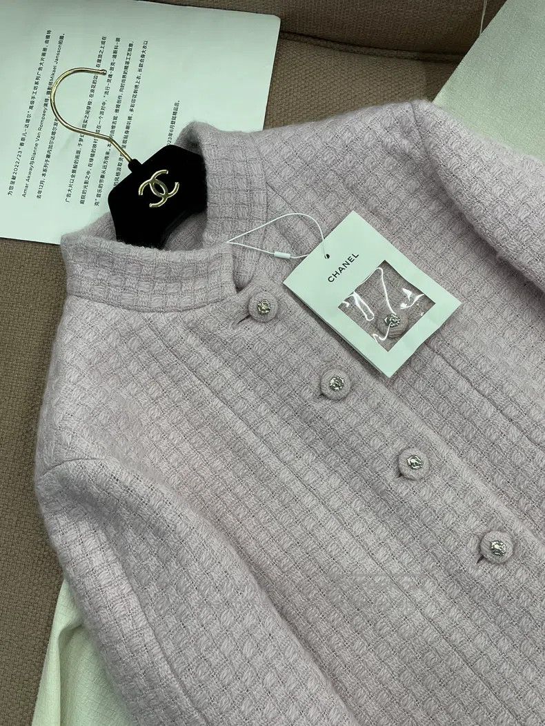 Chanel Chanel Pink tweed coat Size XS / US 0-2 / IT 36-38 - 2 Thumbnail