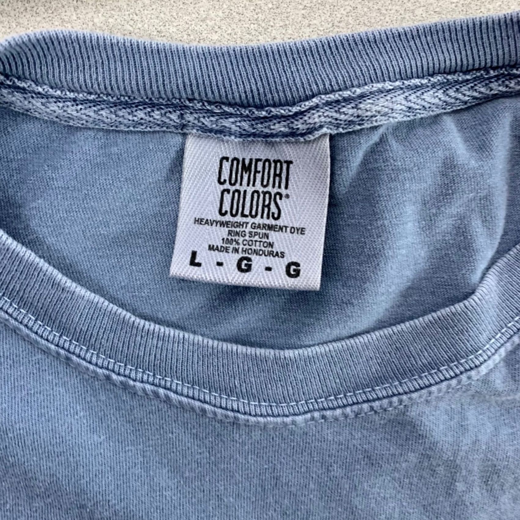 Comfort Colors Barstool Golf Long Sleeve T-Shirt Mens L Blue Graphic Pocket Tee Comfort Colors Size US L / EU 52-54 / 3 - 3 Thumbnail