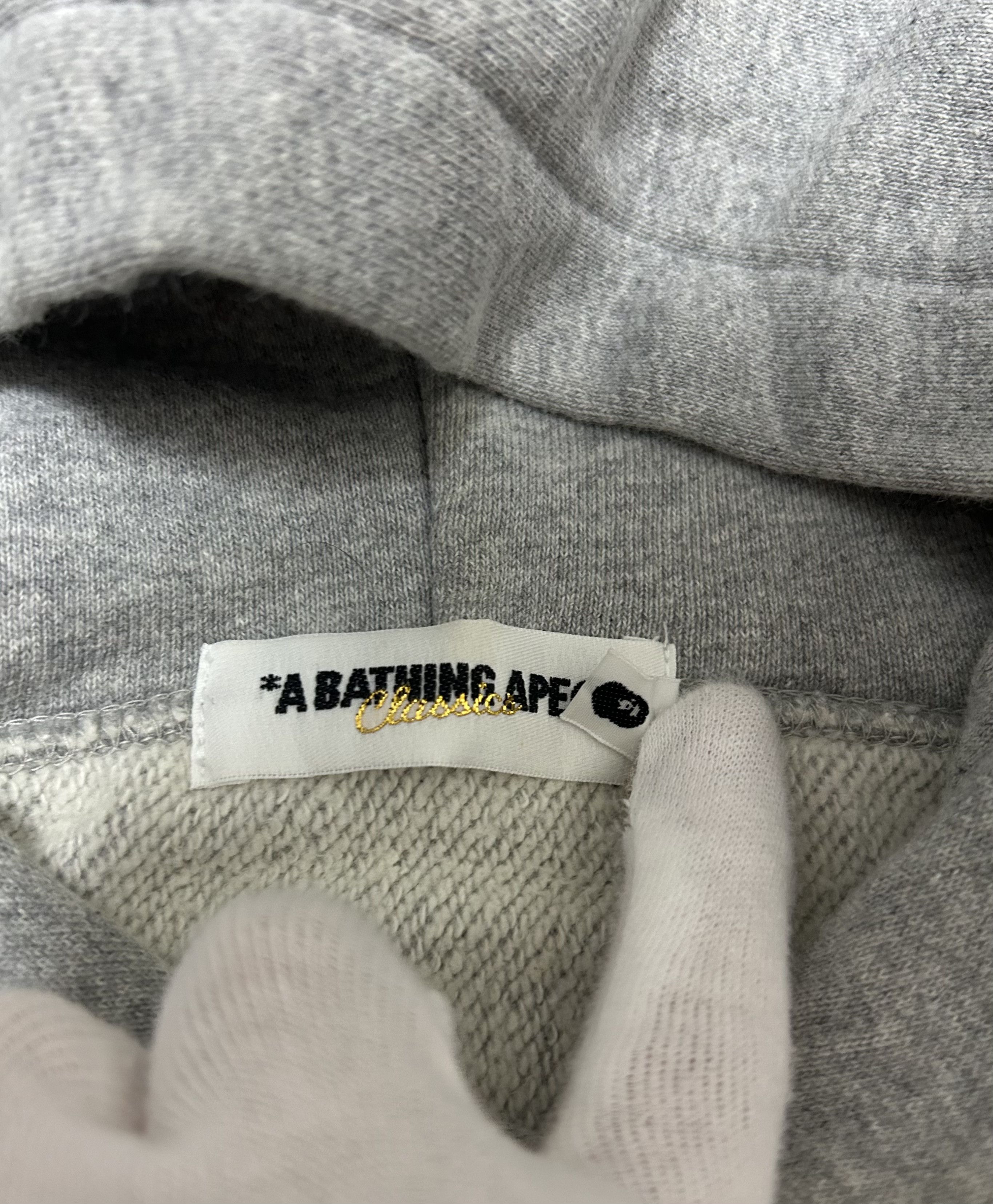 Bape Bape Gray Fire College Logo Flame Pullover Hoodie Size US S / EU 44-46 / 1 - 11 Thumbnail