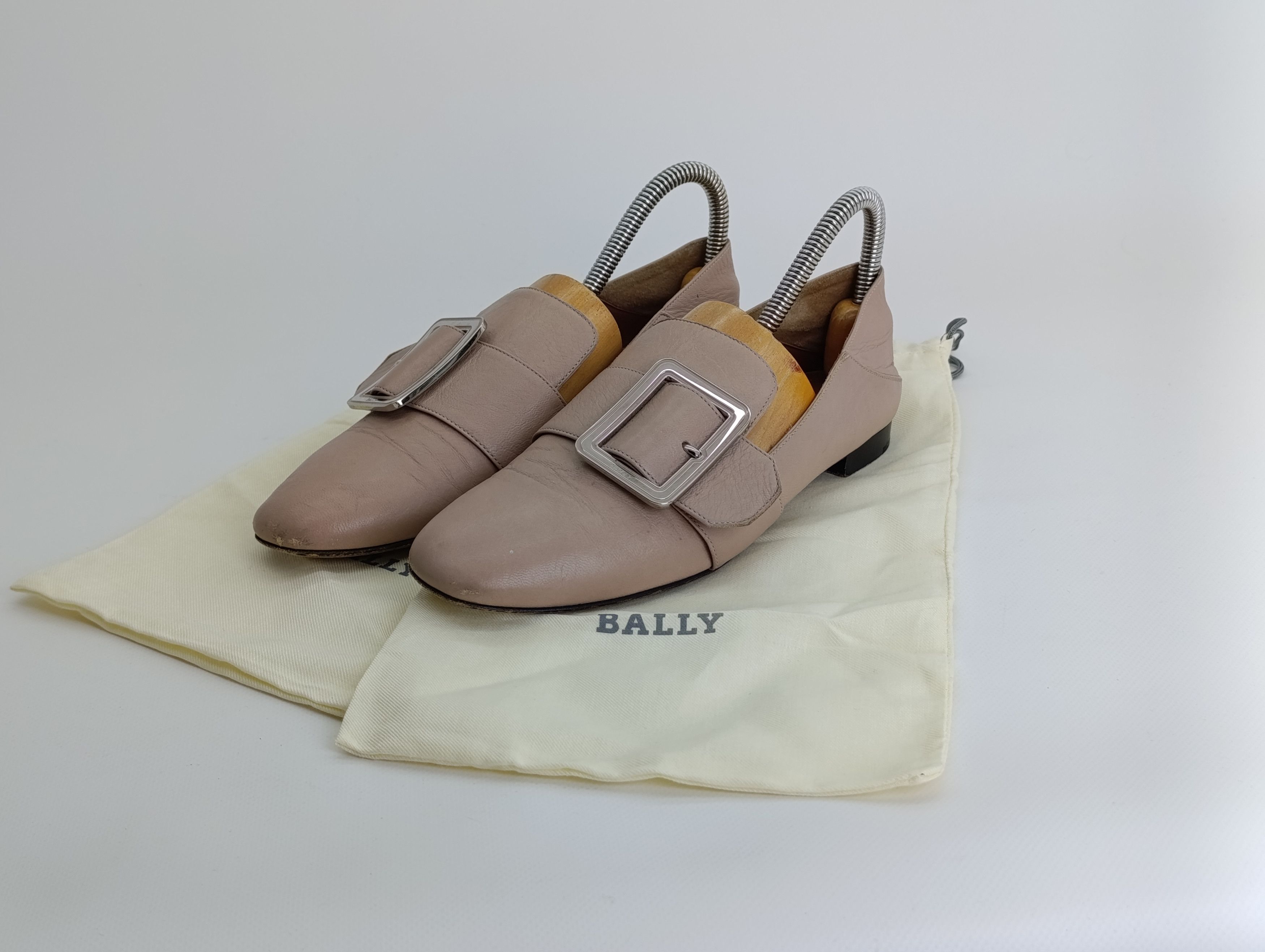 Bally BALLY JANELLE LEATHER LOAFERS MULES BEIGE Size US 7.5 / IT 37.5 - 2 Thumbnail