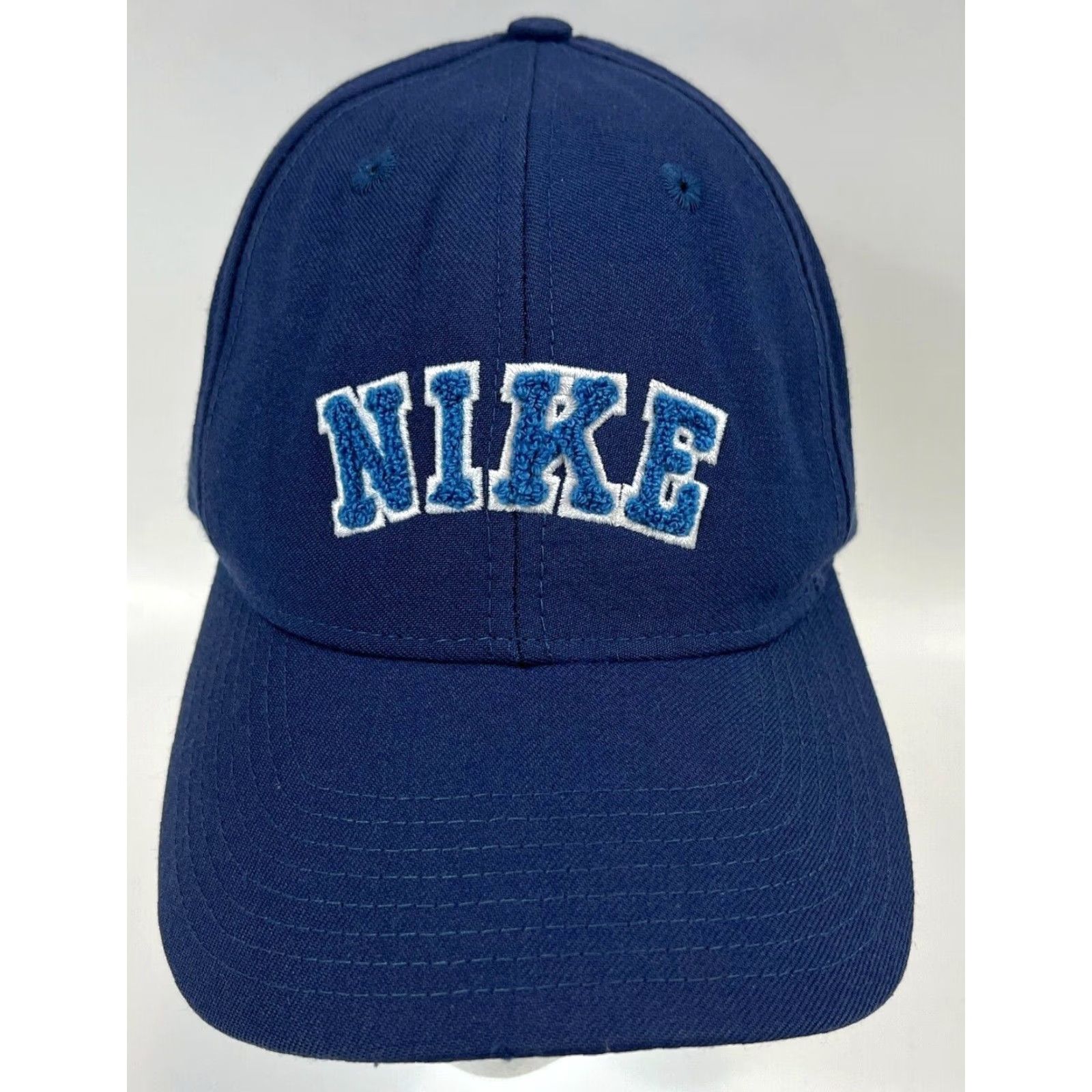 Nike Nike Vintage Strapback Hat Cap Wool Blend Embroidered Spellout Navy One Size Unisex Adults Adjustable Baseball Cap Men Women 2008 Sports Classic Size ONE SIZE - 2 Thumbnail