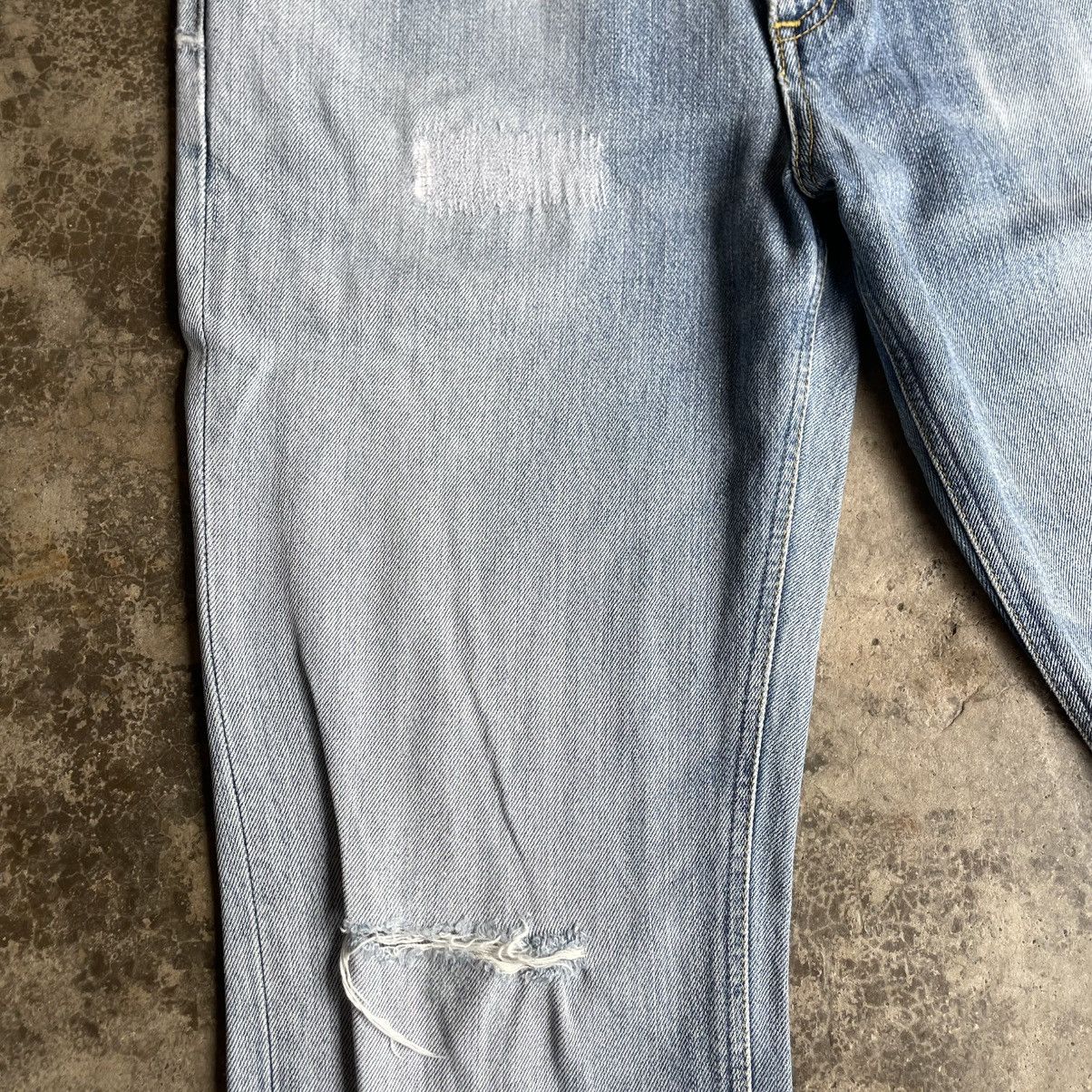 Lee 🔥Vintage Lee Riders Stoned Washed Ripped Distress Jeans Size US 31 - 8 Thumbnail