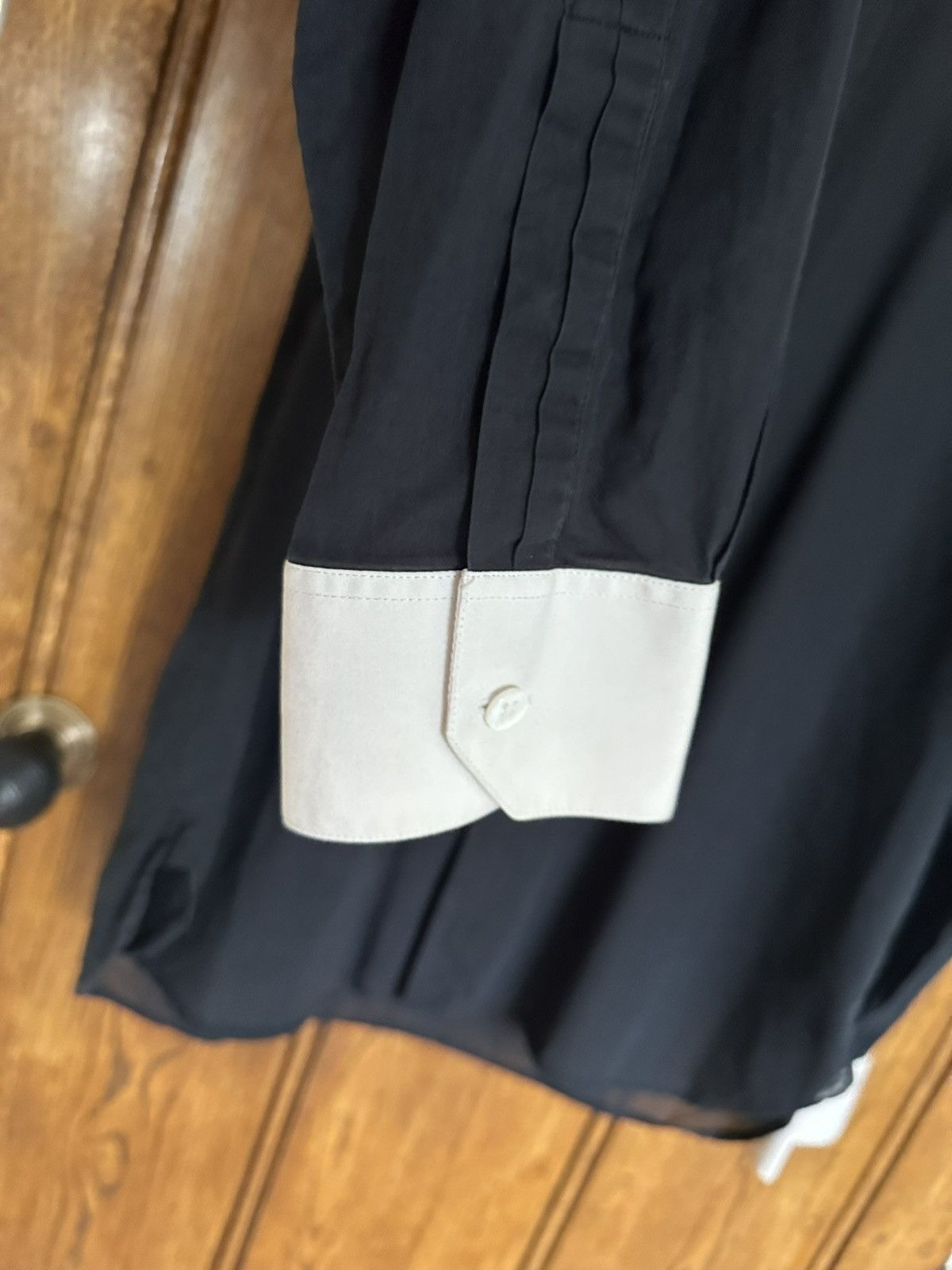 Saint Laurent Paris SS13 Saint Laurent semi sheer dinner Henley grandad shirt 42 Size US L / EU 52-54 / 3 - 16 Thumbnail