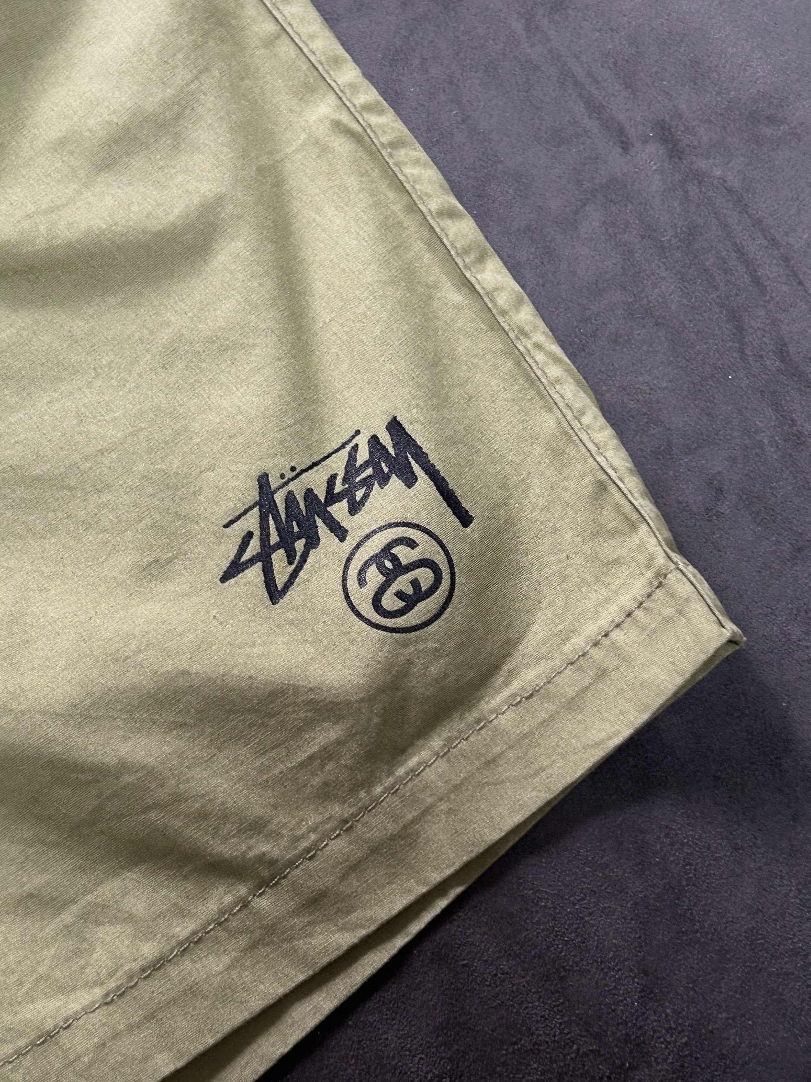 Stussy Deadstock Stussy Classic Logo Olive Green Shorts 34 X-Large Size US 34 / EU 50 - 2 Thumbnail