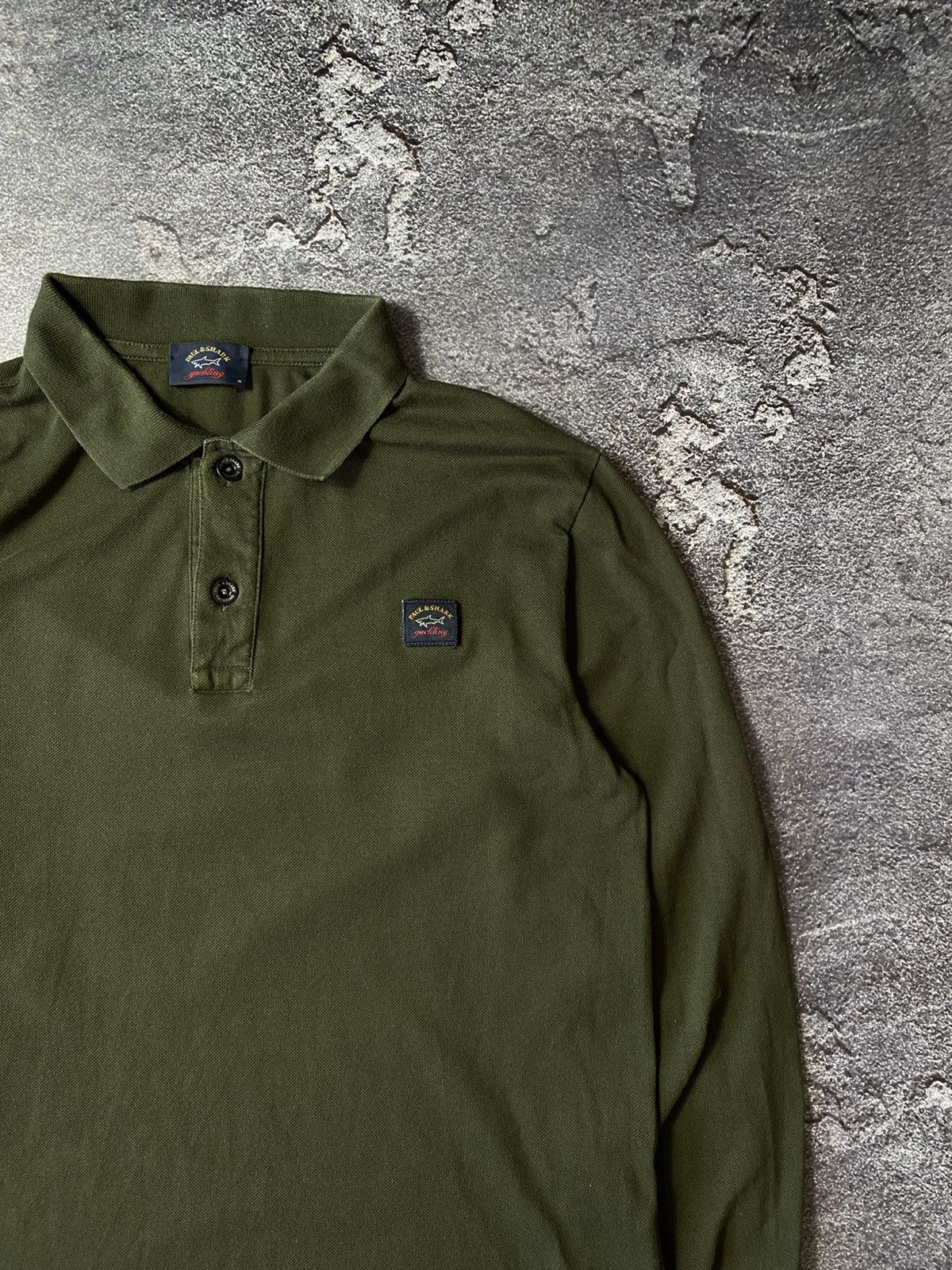 Paul & Shark Paul and Shark Long Sleeve Polo Shirt green - Size Men's M Size US M / EU 48-50 / 2 - 2 Thumbnail
