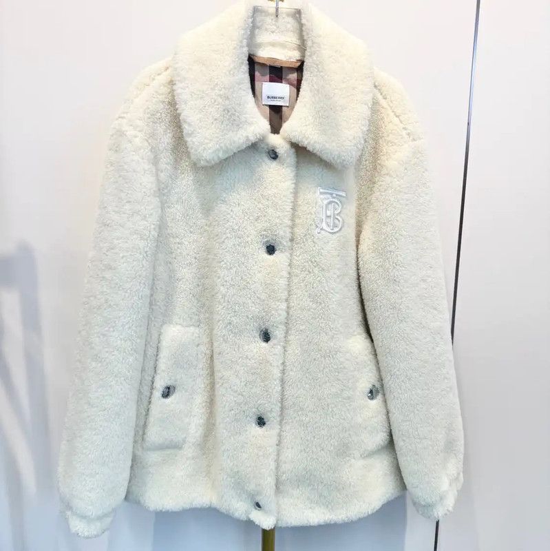 Burberry Burberry White Cotton Coat for Women Size M / US 6-8 / IT 42-44 - 1 Thumbnail