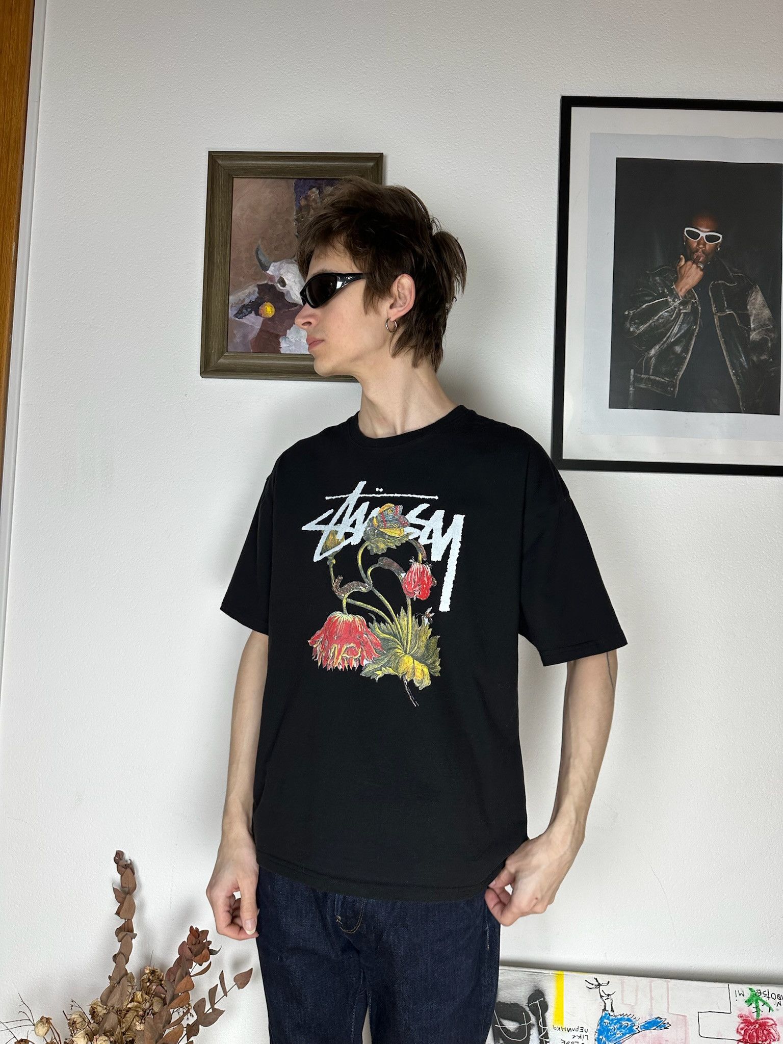 Stussy Stussy Flower Tee Size US L / EU 52-54 / 3 - 3 Thumbnail