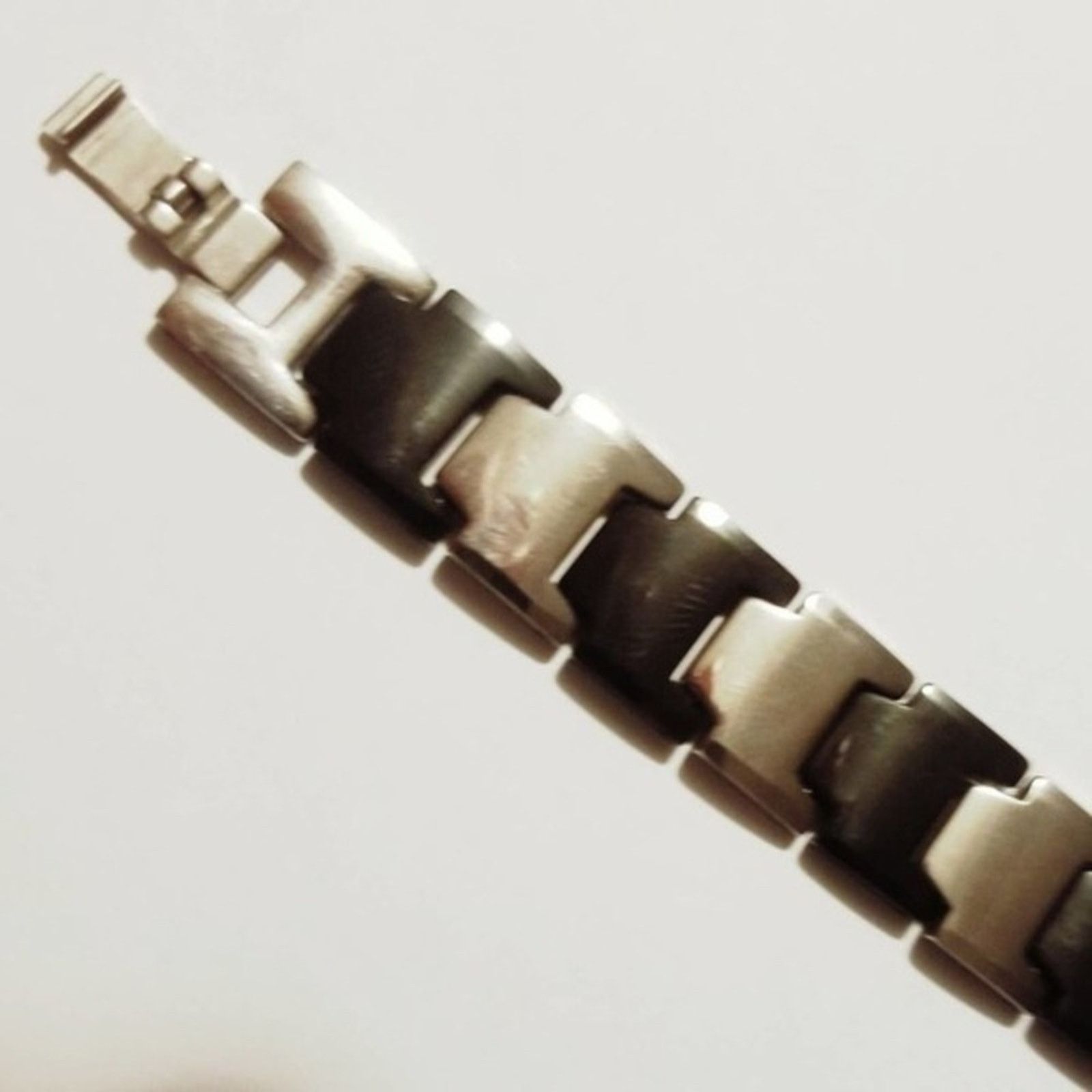 Other New Tungsten carbide sivler and black bracelet 8"‎ Size ONE SIZE - 1 Thumbnail
