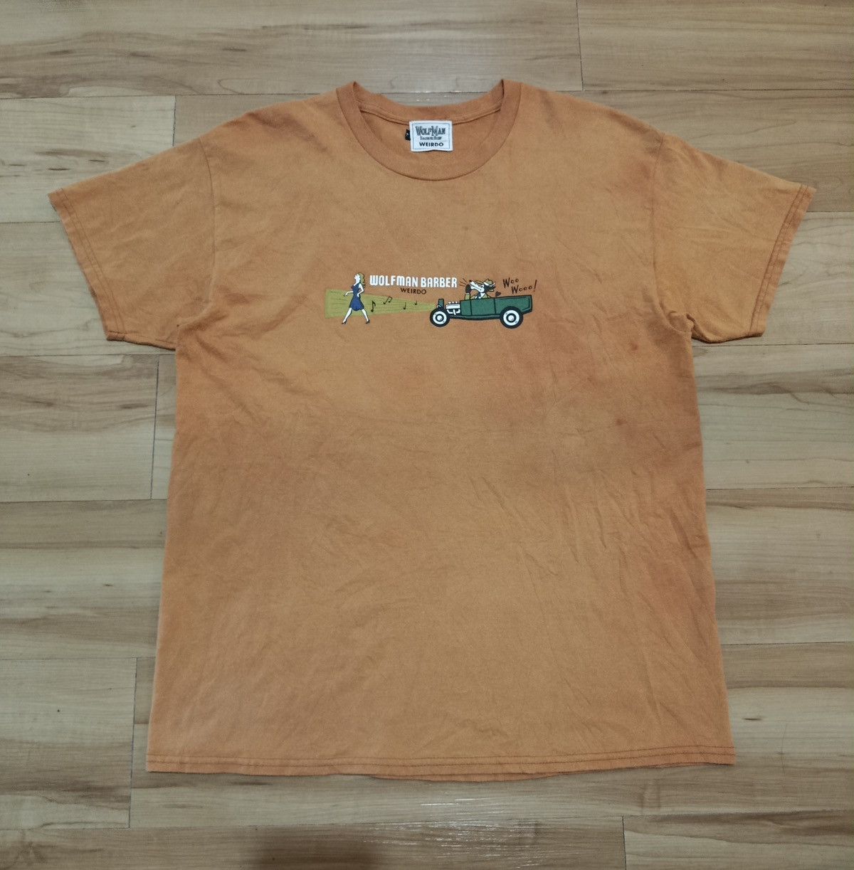 Japanese Brand Weirdo wolf man barber shop t-shirt Size US L / EU 52-54 / 3 - 2 Thumbnail