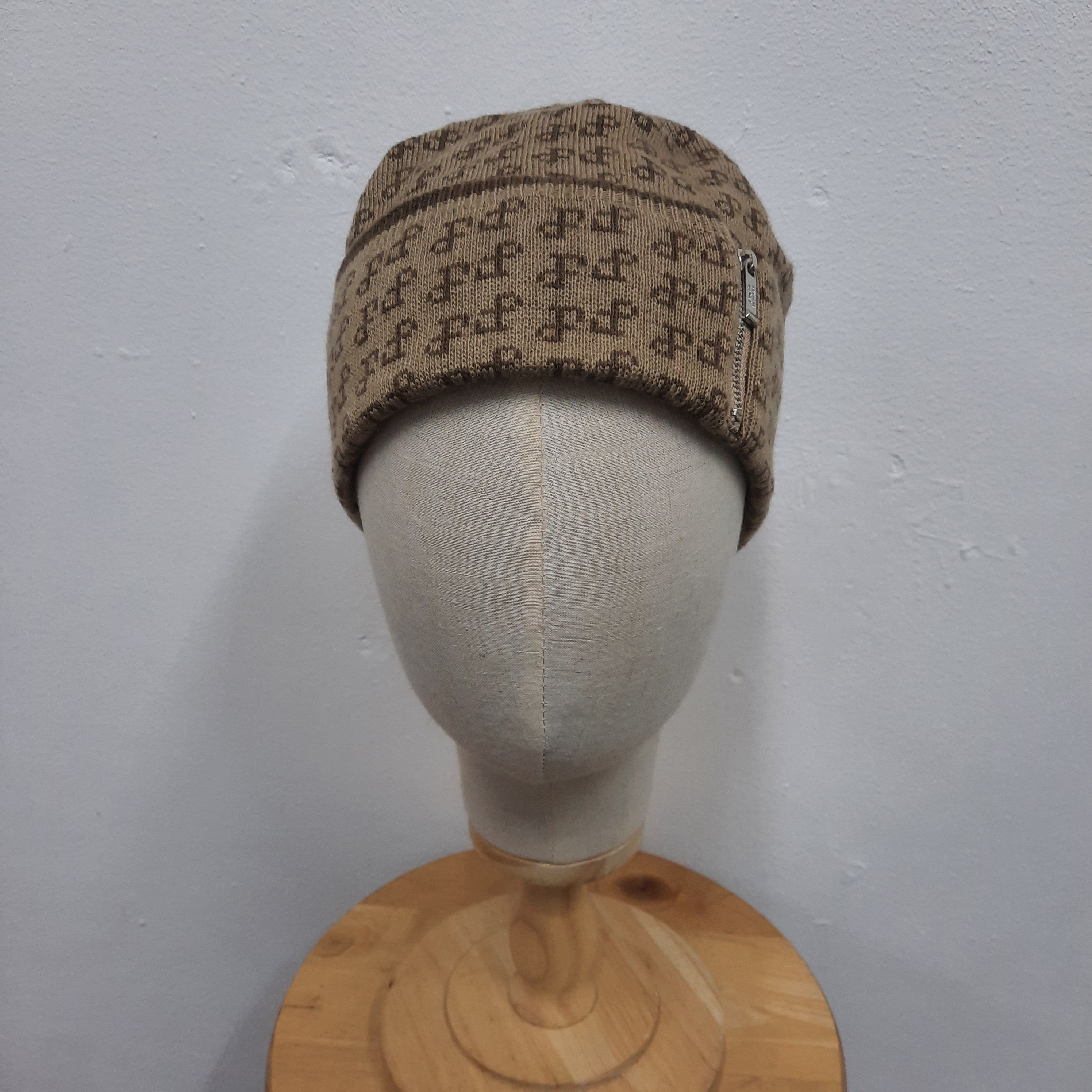 Japanese Brand 🔥Private label monogram zipper beanie hat Size ONE SIZE - 2 Thumbnail