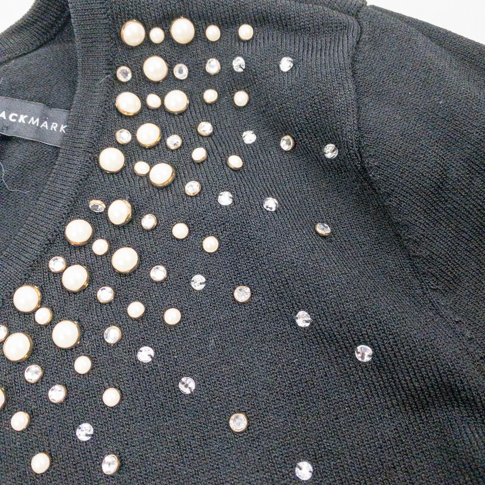 Other White House Black Market Black Beaded Sweater Womens Small Size S / US 4 / IT 40 - 4 Thumbnail
