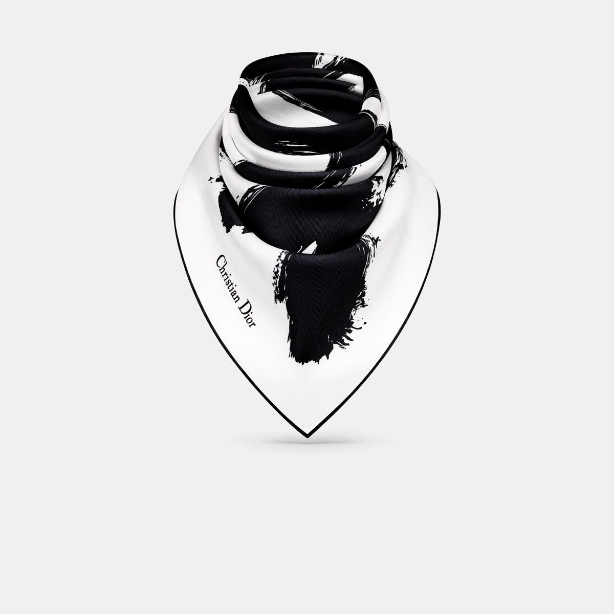 Dior o1bcso1str0226 Size:OS/90 Square Scarf in White/Black Size ONE SIZE - 2 Thumbnail