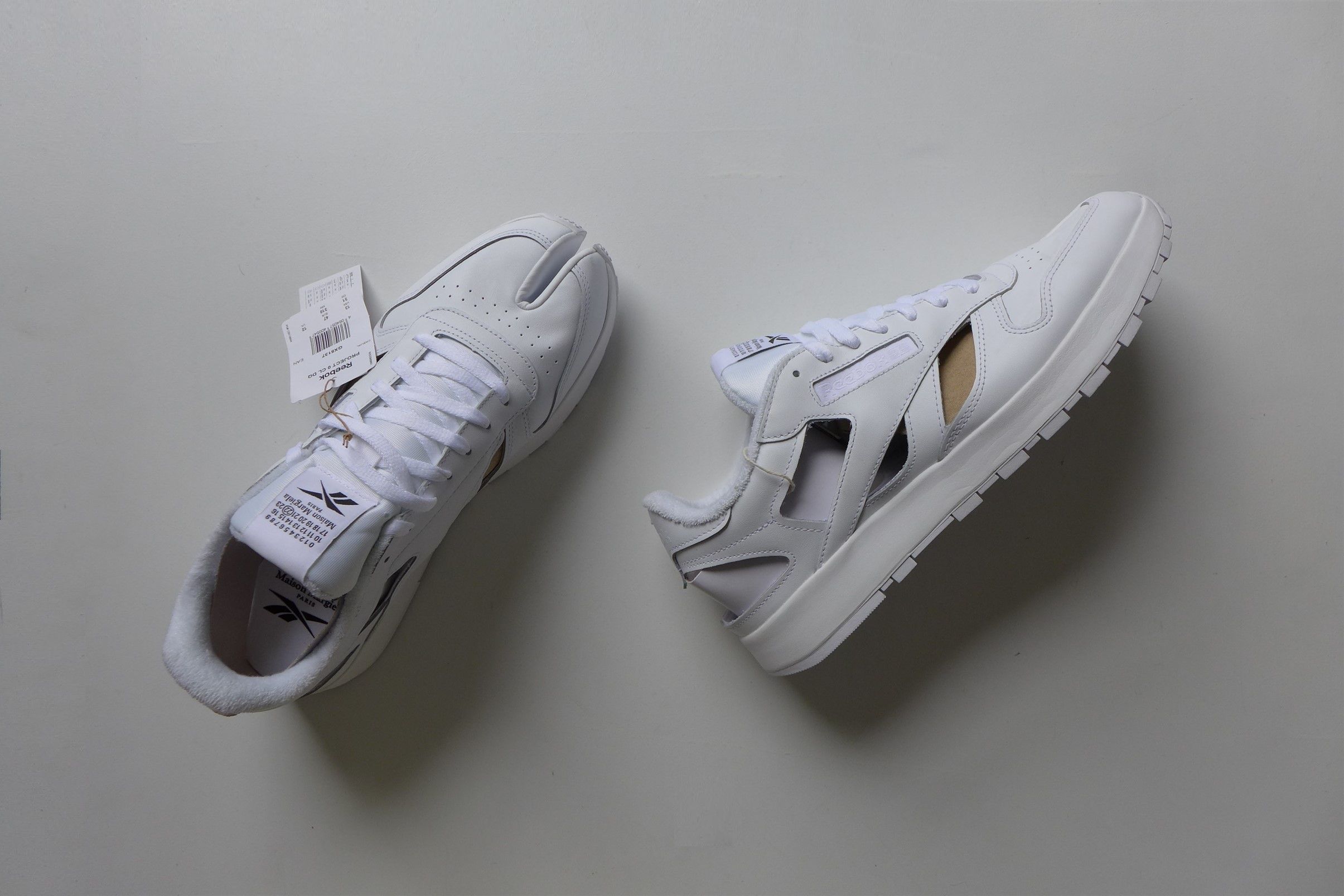 Maison Margiela × Reebok Magiela x Reebok Tabi White Classic Leather DQ Sneakers Size US 13 / EU 46 - 6 Thumbnail