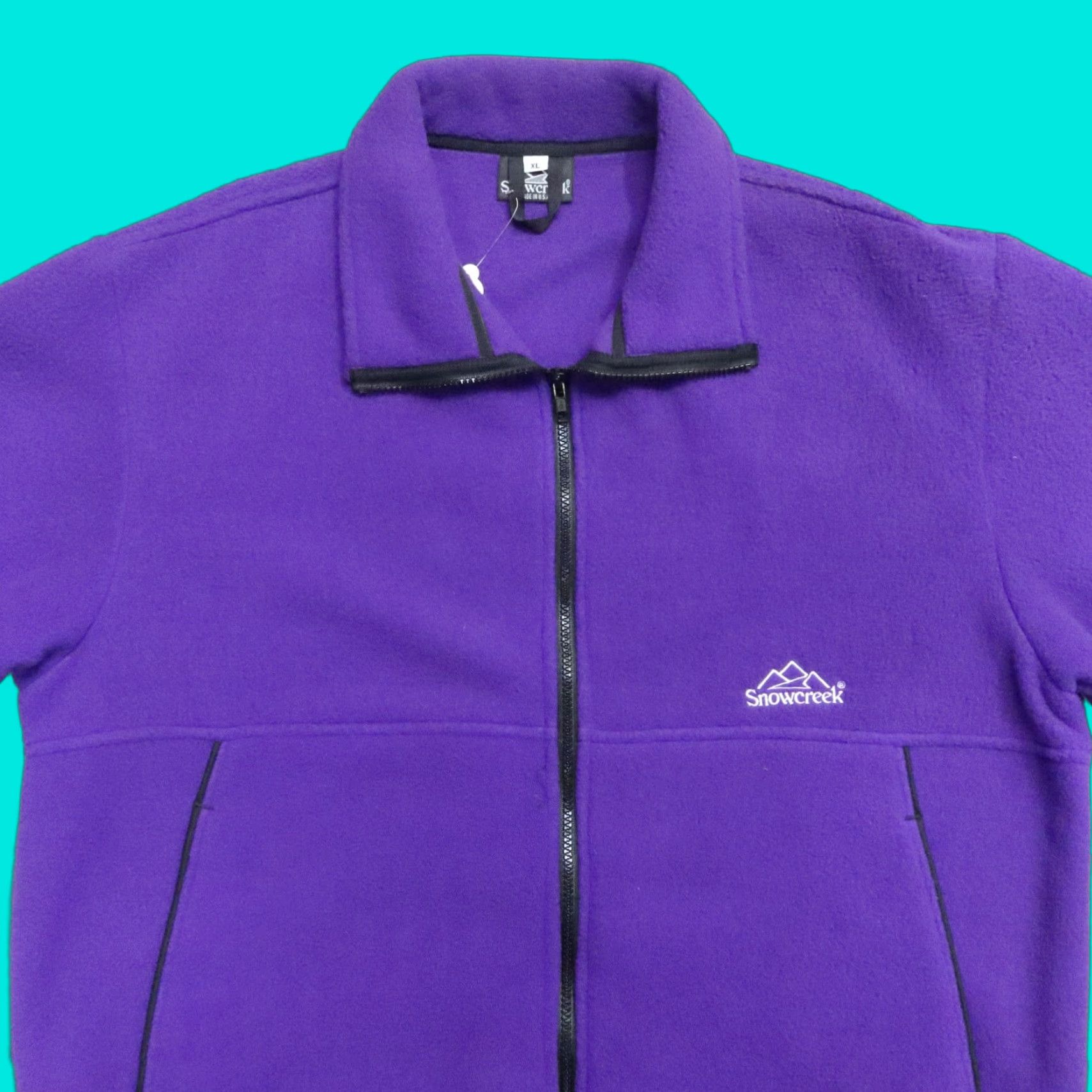 Vintage VINTAGE Snowcreek Jacket XL Purple Men Pullover Fleece Deadstock Summer? Size US XL / EU 56 / 4 - 1 Thumbnail