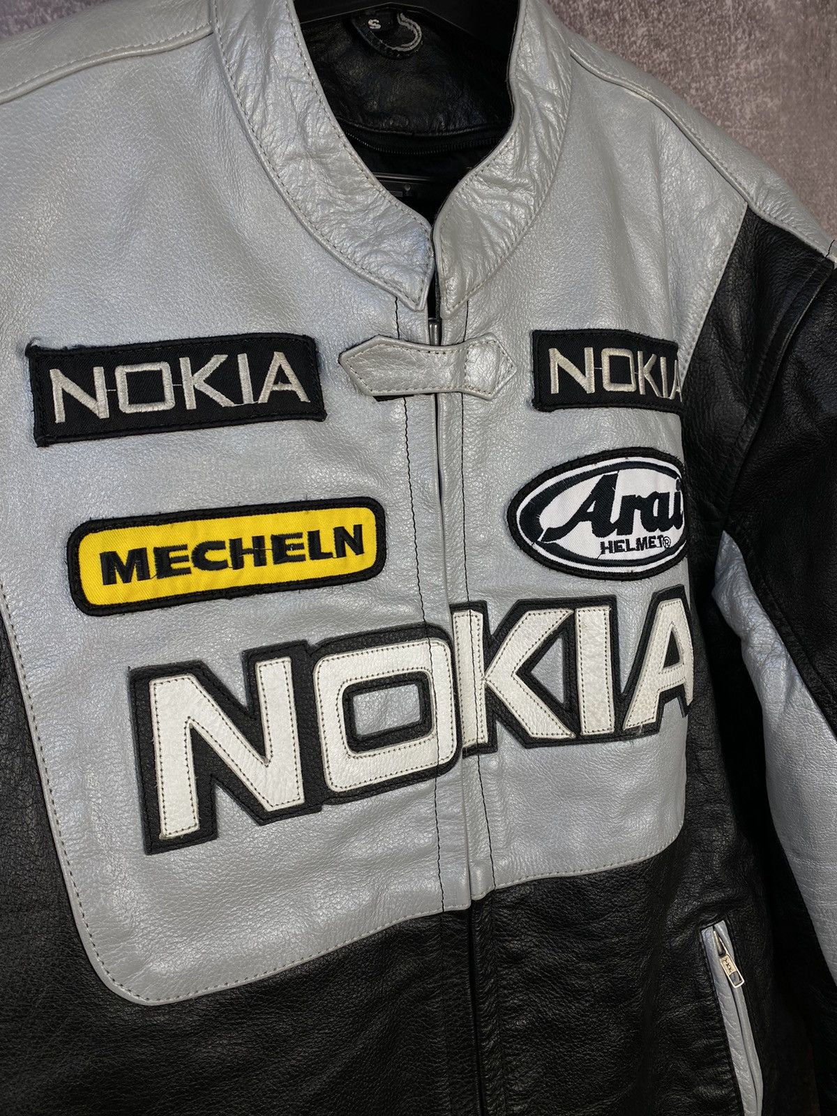 Other 1990’s Vintage Nokia Moto Racing Leather Jacket Size US S / EU 44-46 / 1 - 6 Thumbnail